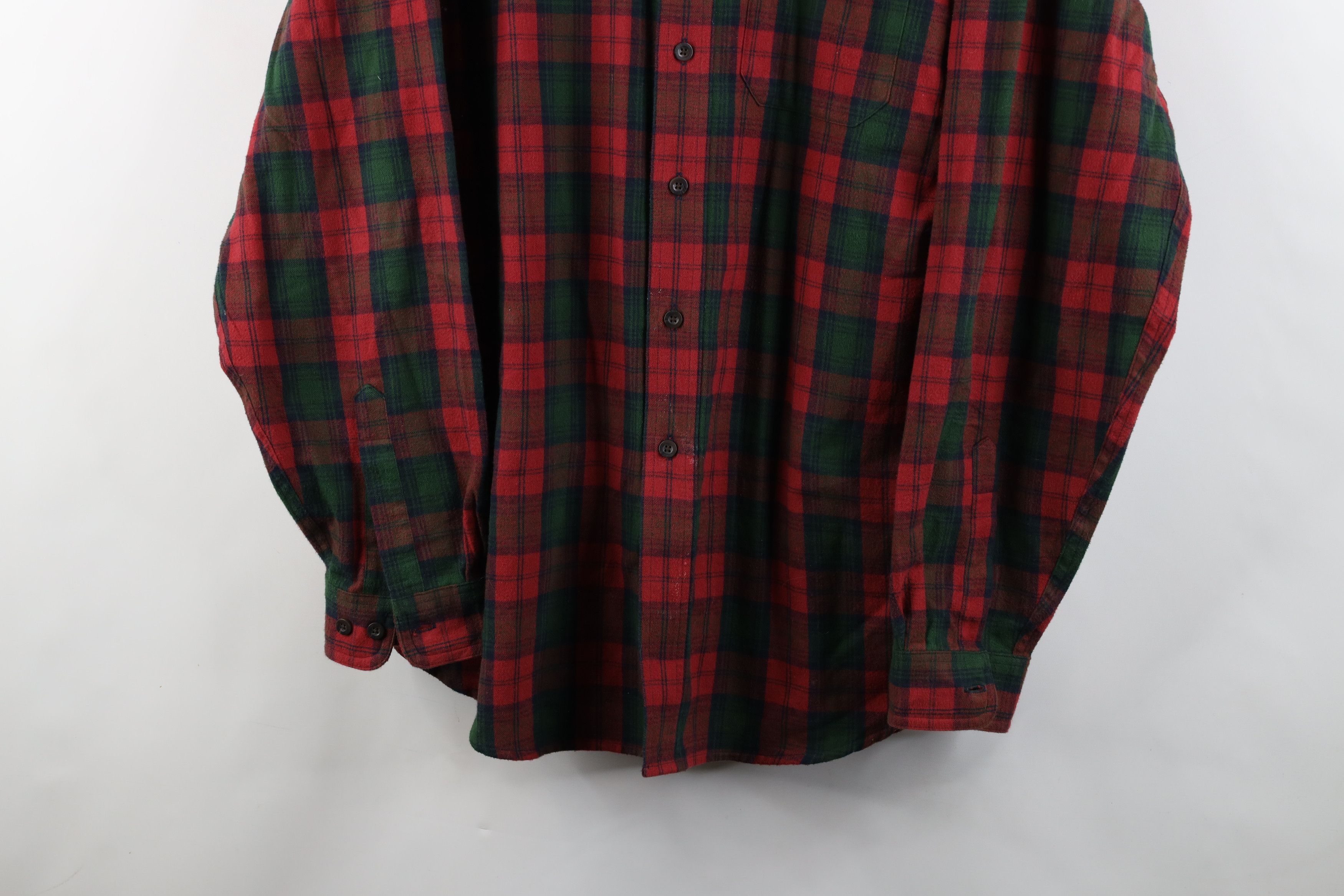 L.L. Bean × Vintage Vintage LL Bean Flannel Collared Button Down Shirt Plaid Size US L / EU 52-54 / 3 - 3 Thumbnail