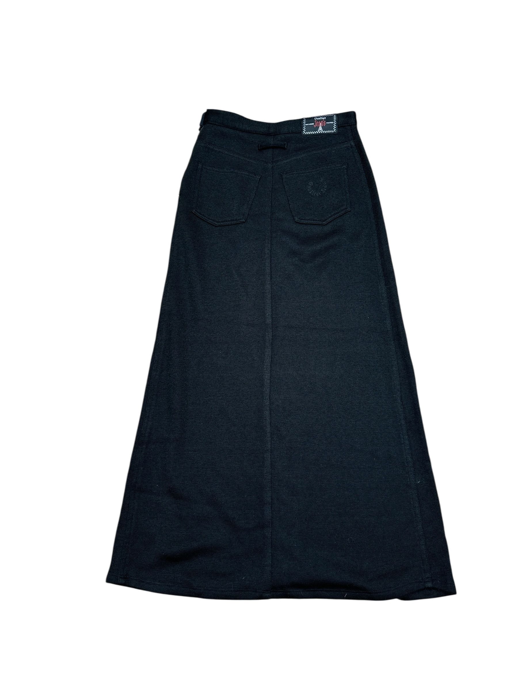 Jean Paul Gaultier Vintage Black Maxi Skirt Size 28" / US 6 / IT 42 - 3 Thumbnail