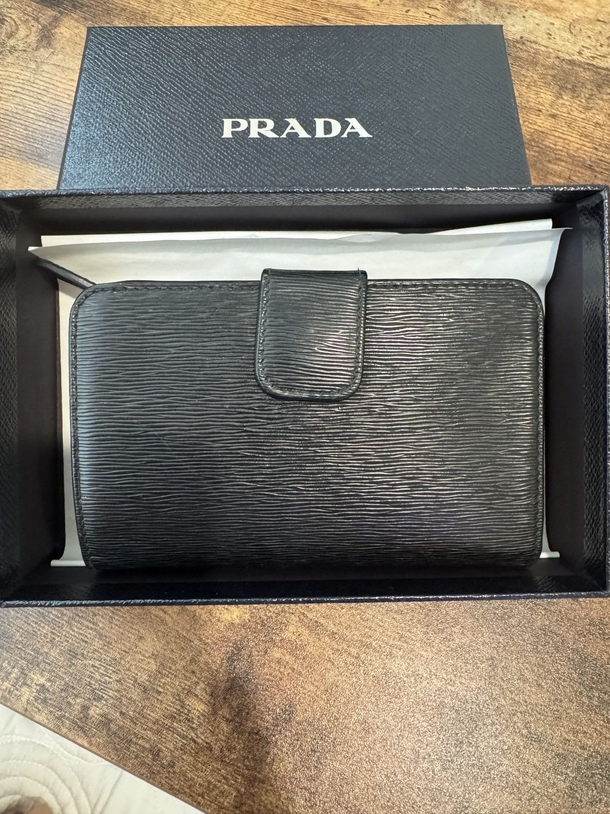 Prada prada vitello move leather 1ml225 bifold wallet black Size ONE SIZE - 2 Thumbnail