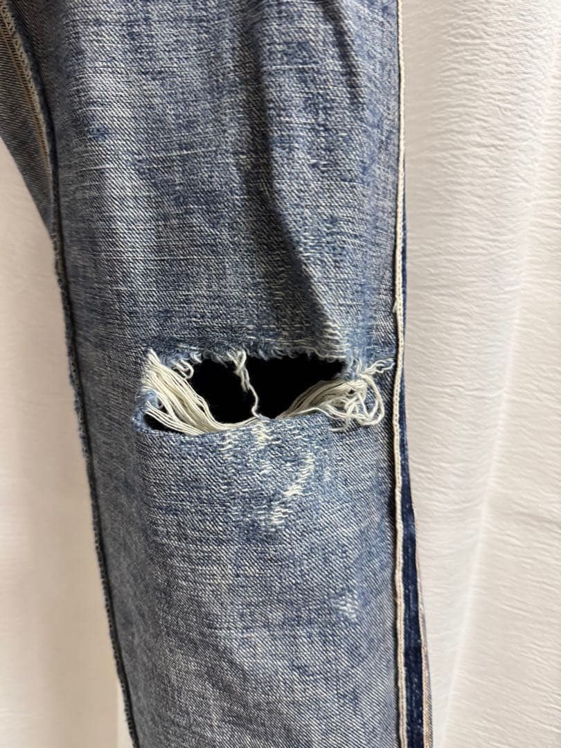 Japanese Brand Vintage Japanese Brand Faded Blue Wash Distressed Jeans Size US 28 / EU 44 - 16 Thumbnail