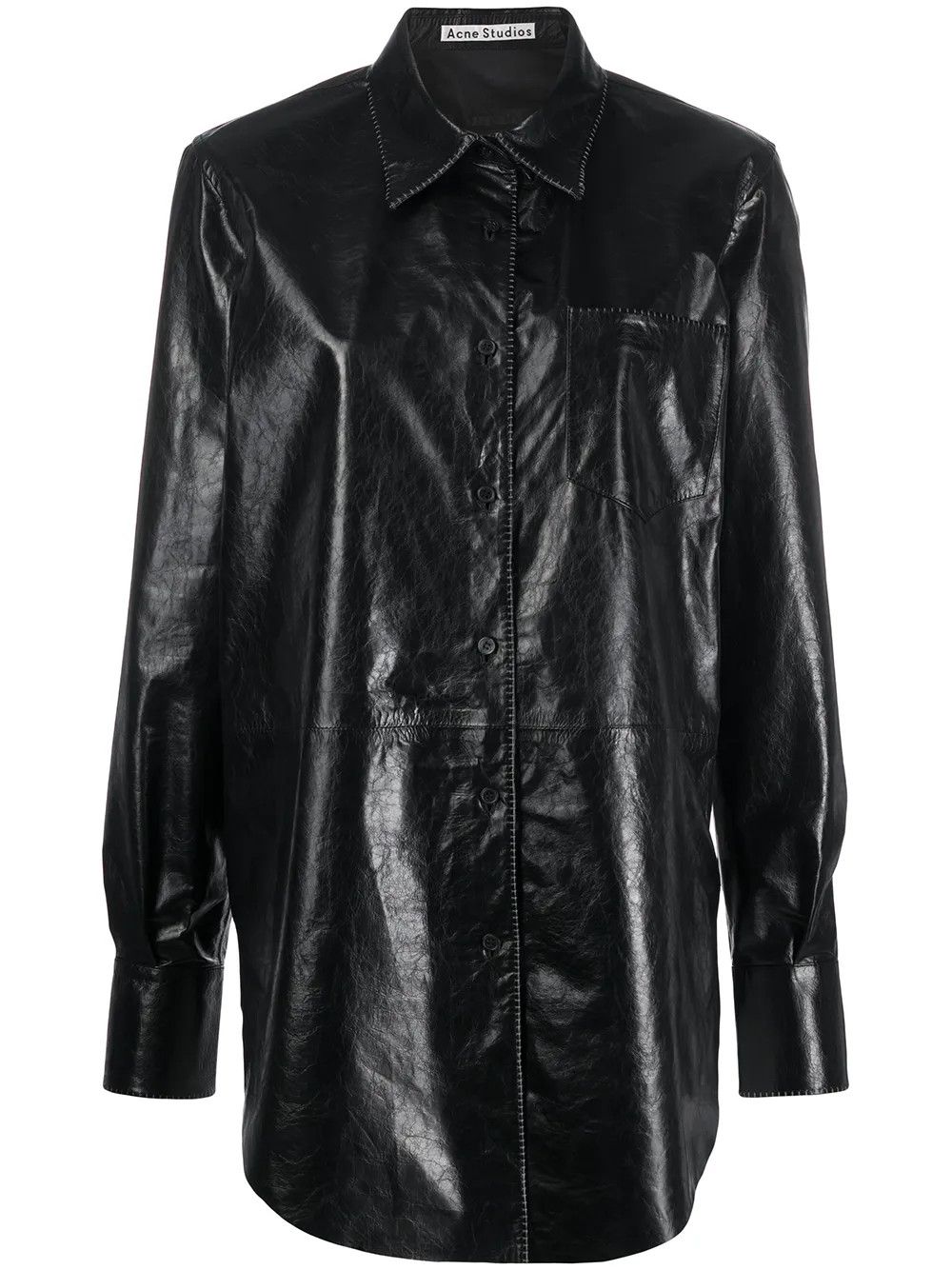 Acne Studios Acne studios whipstiched leather shirt Size S / US 4 / IT 40 - 2 Thumbnail