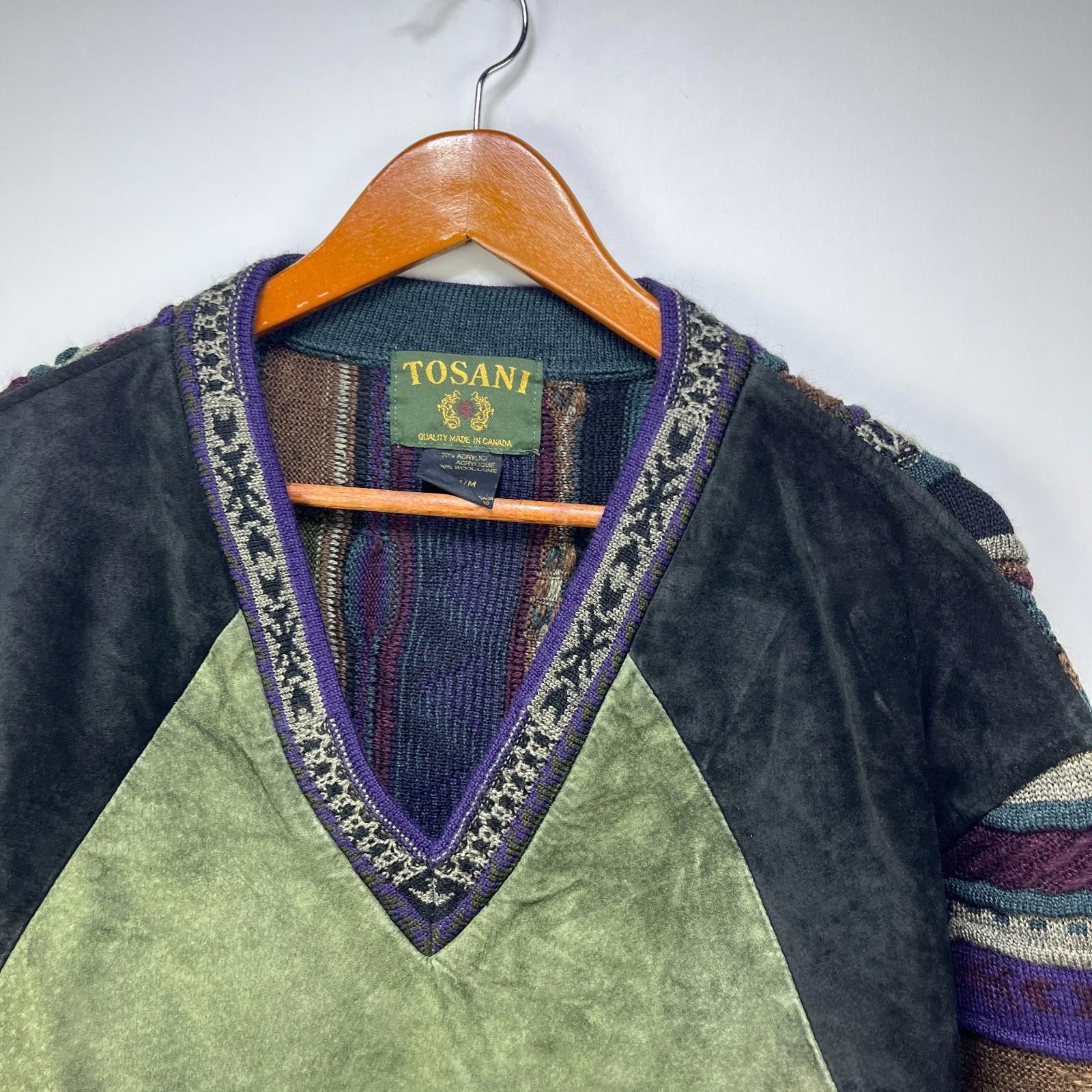 Cabelas Vintage 90s Tosani Coogi Style 3D Knit Sweater Size Medium Size US XL / EU 56 / 4 - 4 Thumbnail
