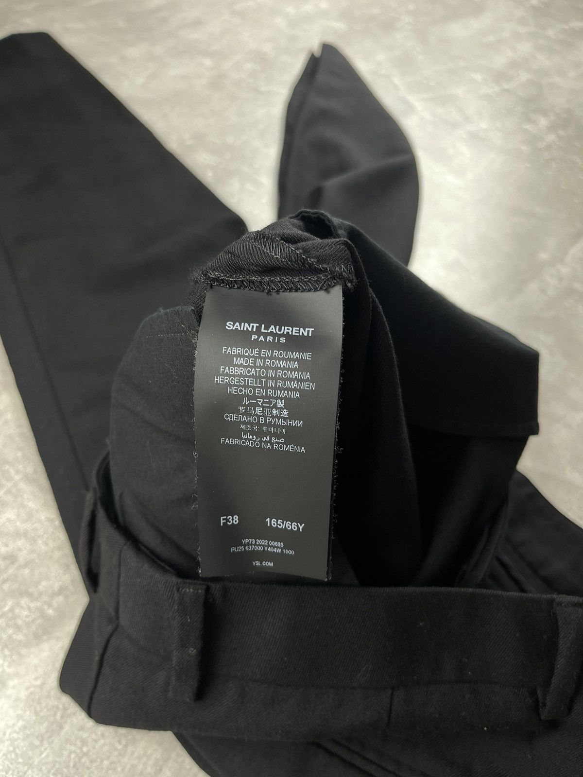 Saint Laurent Paris Saint Laurent Paris Uniform Slim Tapered Pants Black F38 S Size 40" / US 18 - 11 Thumbnail