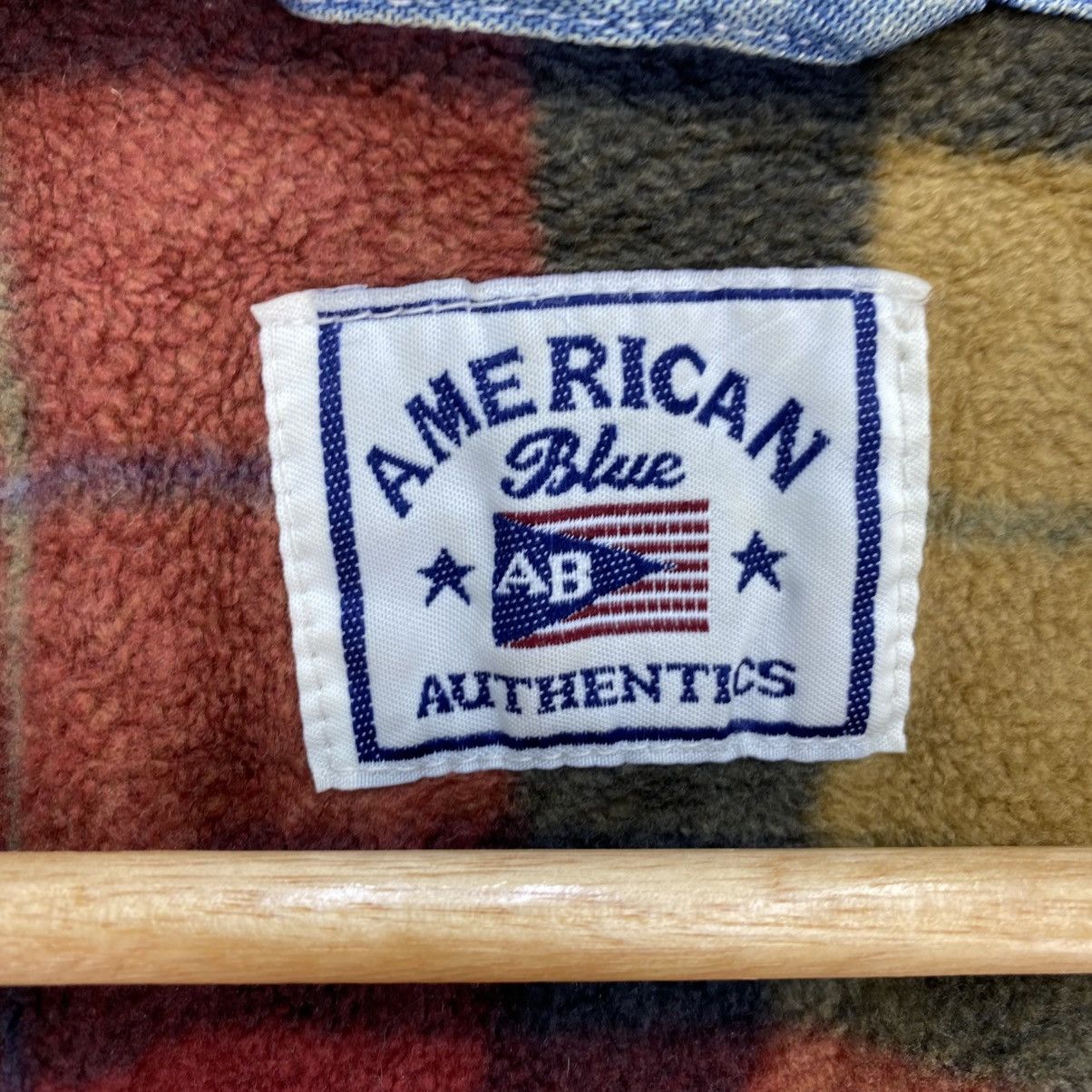 American Apparel 🫶Vintage america blue fleece lined Denim Shirt Jackey Size US M / EU 48-50 / 2 - 4 Thumbnail