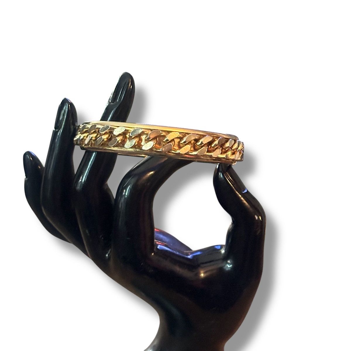 Other Gold tone curb link chain bangle bracelet Size ONE SIZE - 2 Thumbnail