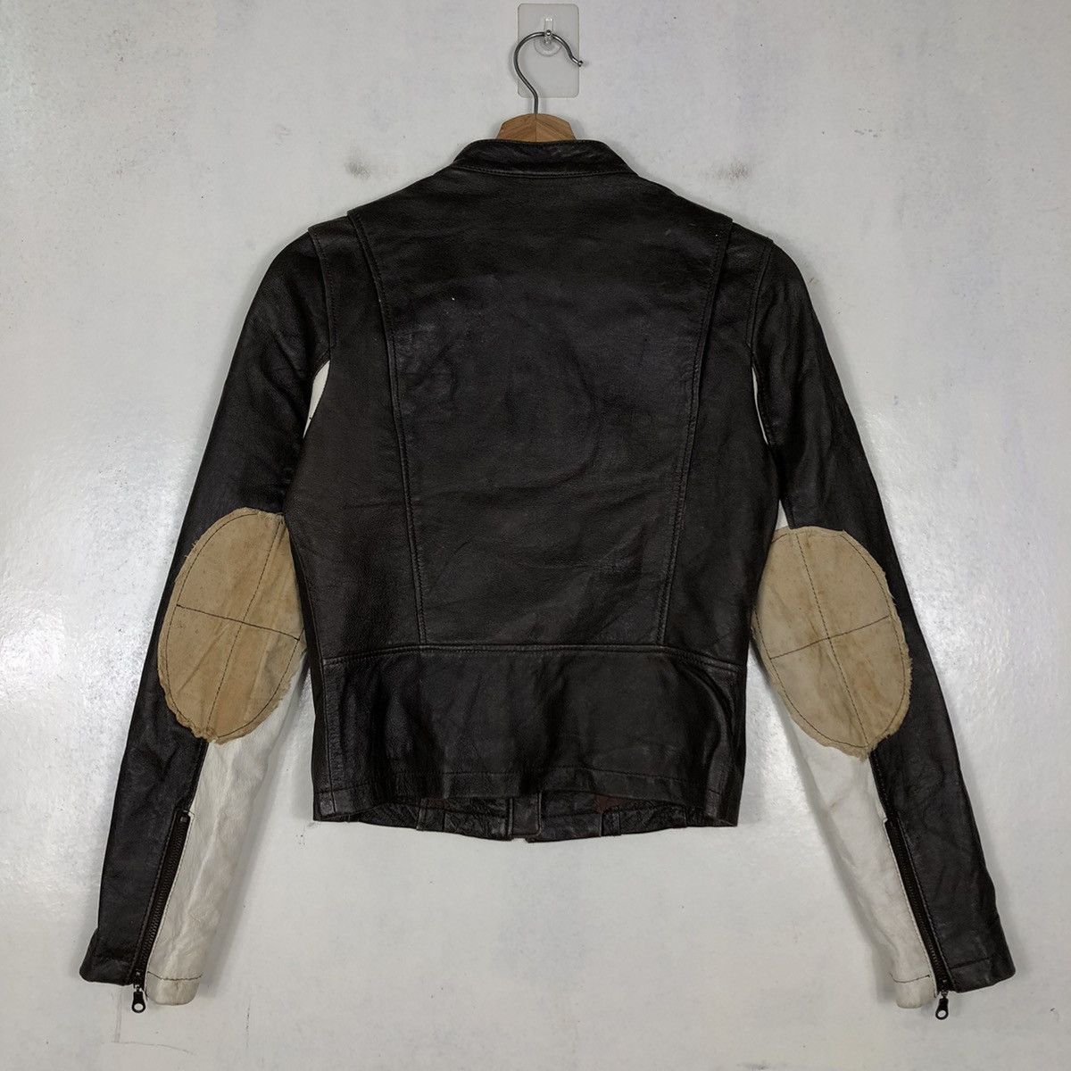 Japanese Brand 🔥90’s Vintage Cropped Biker Leather Jacket Reve Japan Made Size M / US 6-8 / IT 42-44 - 6 Thumbnail