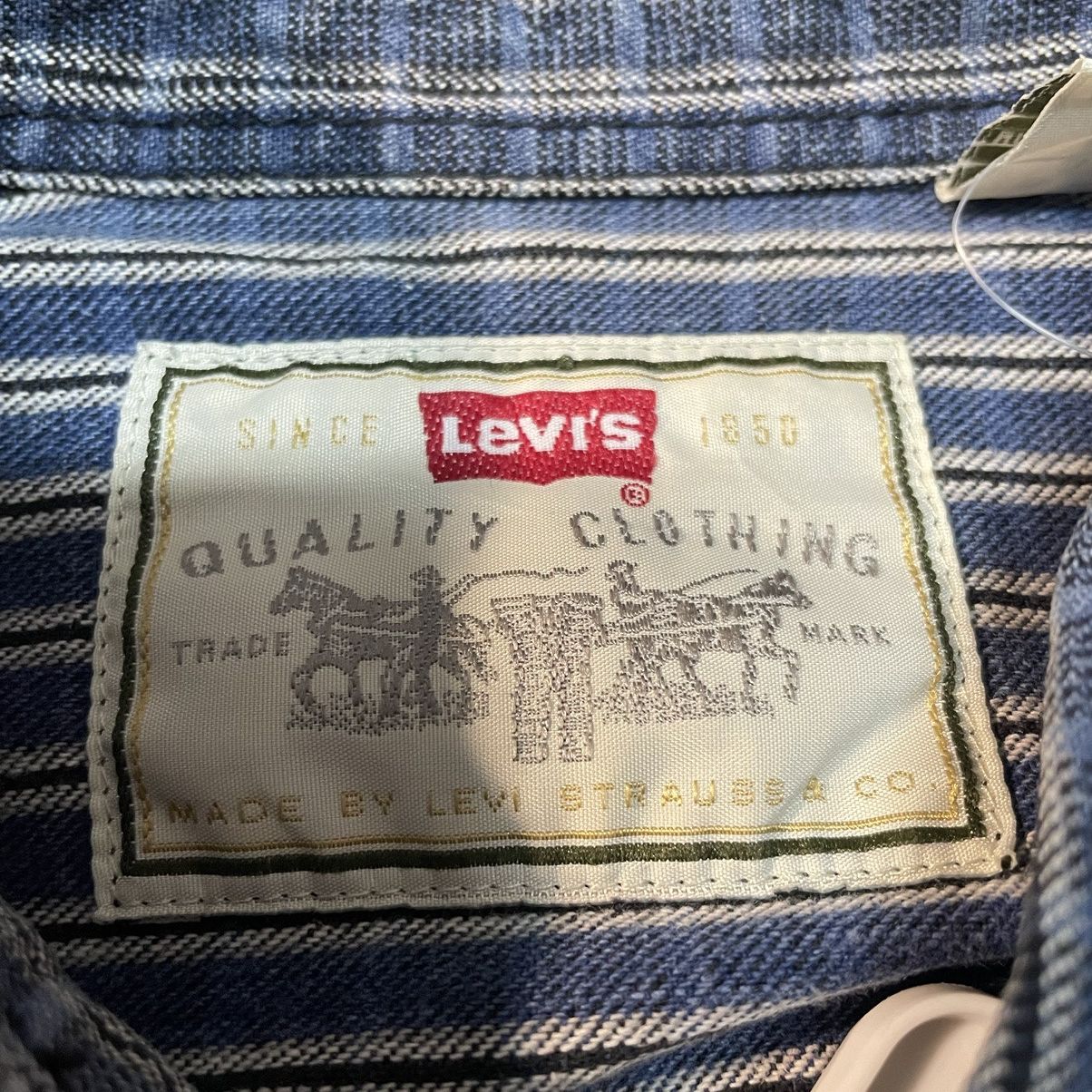 Levi's × Levi's Vintage Clothing × Vintage Levi’s Denim Check Shirt Vintage 90s Size US L / EU 52-54 / 3 - 5 Thumbnail