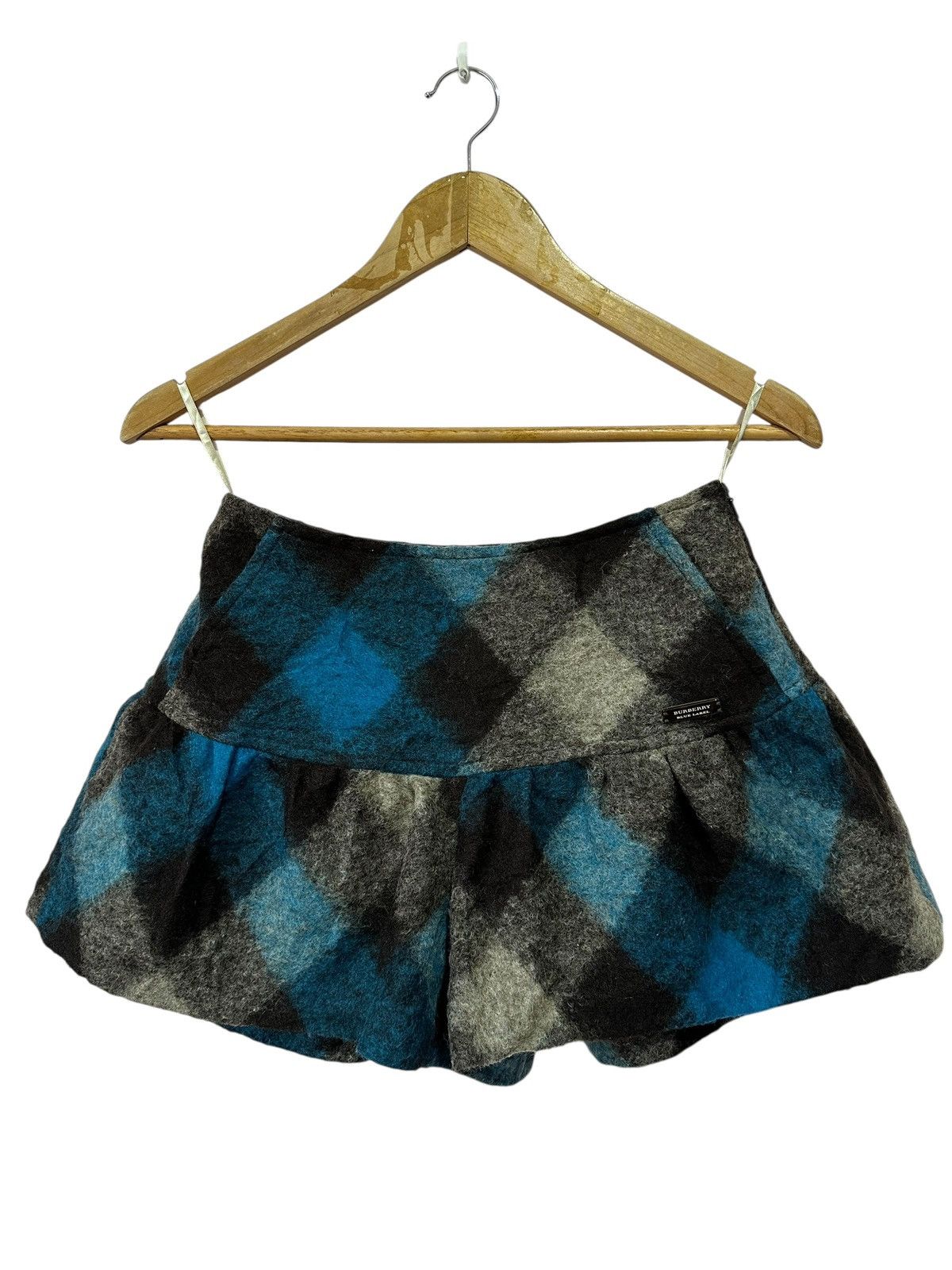 Burberry Burberry Blue Label Wool Plaid Mini Skirt Flared Japan Size 26" / US 2 / IT 38 - 2 Thumbnail