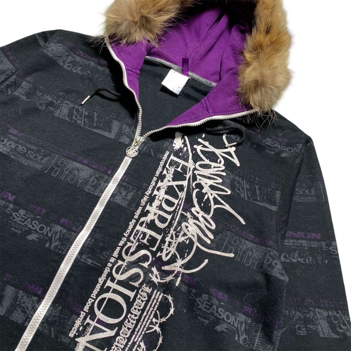 Japanese Brand B One Soul Fur Zipper Hoodie Japanese Brand Size US XL / EU 56 / 4 - 3 Thumbnail