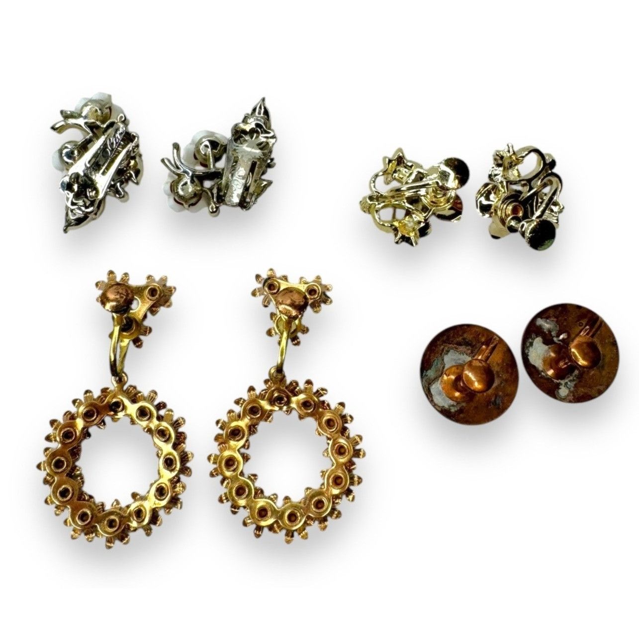 Other Vintage Clip-On Earring Set Of 4 Pairs Size ONE SIZE - 2 Thumbnail