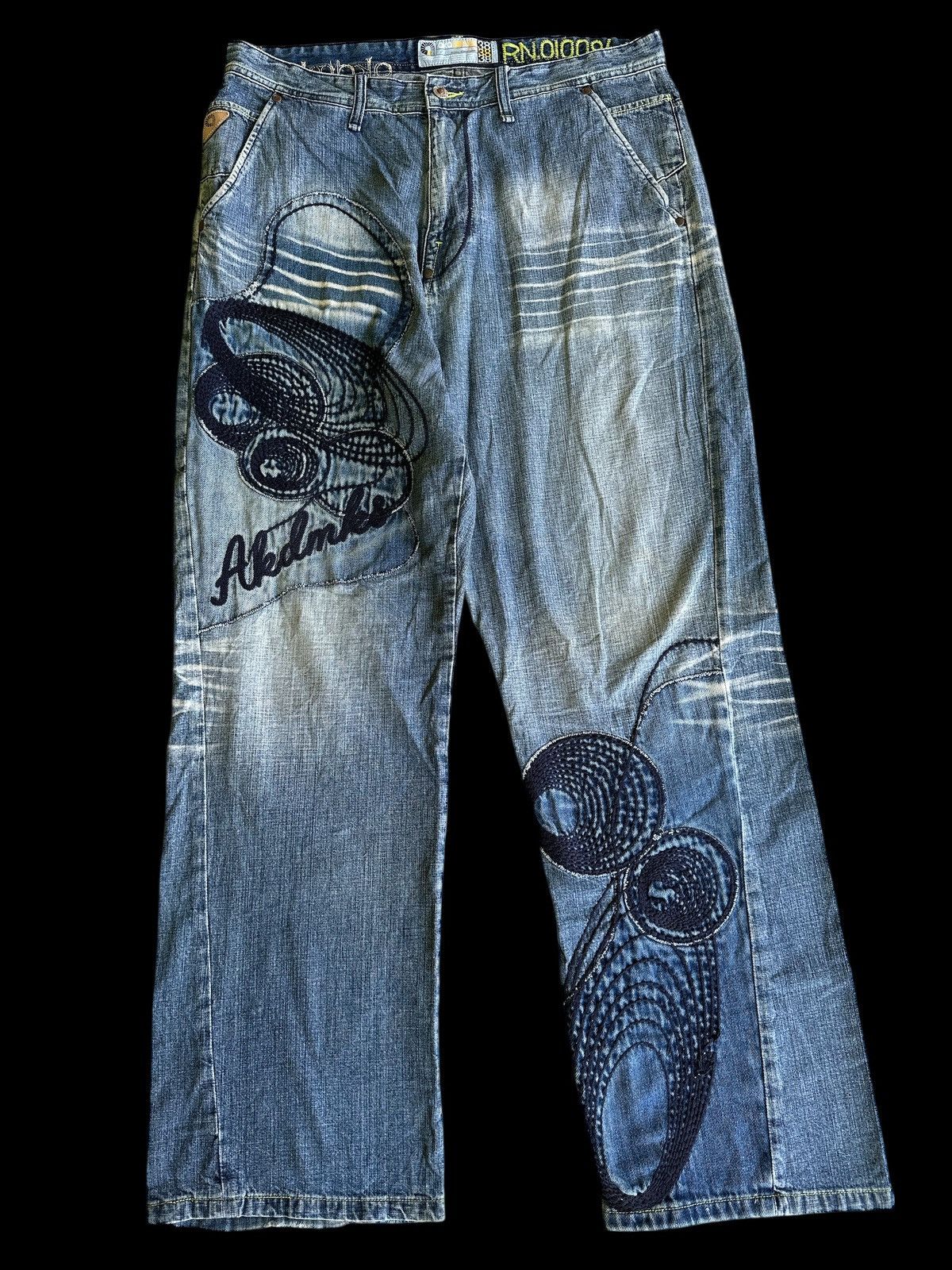 Kapital Twist Legs 💥 Akademiks Baggy Embroid Crazy Fashion 💥 Size US 38 / EU 54 - 1 Thumbnail