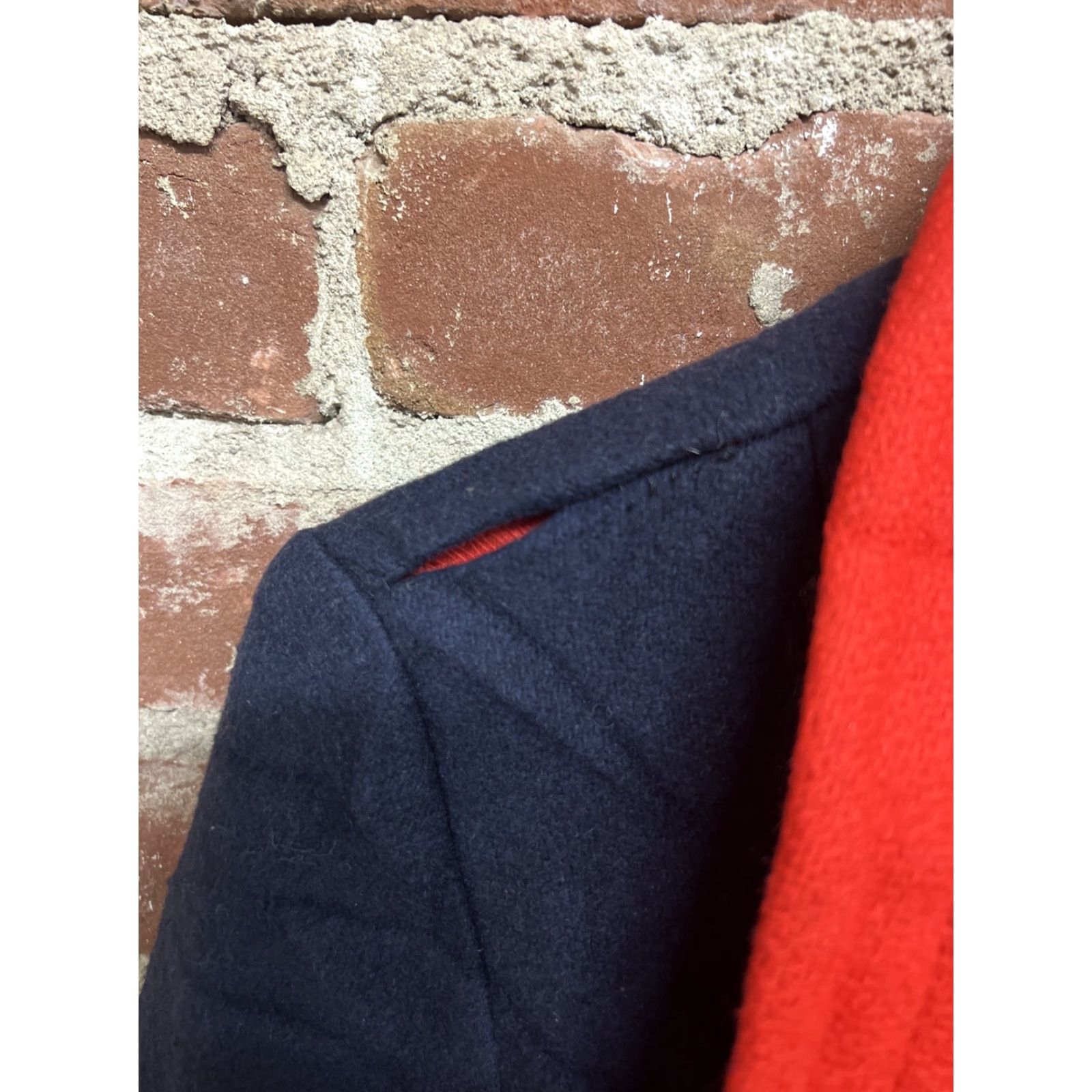 Vintage VINTAGE Nobter Fashions Coat Womens S/M Wool Blue 100% USA Oversized Long Blue Red Business Capable Size S / US 4 / IT 40 - 4 Thumbnail