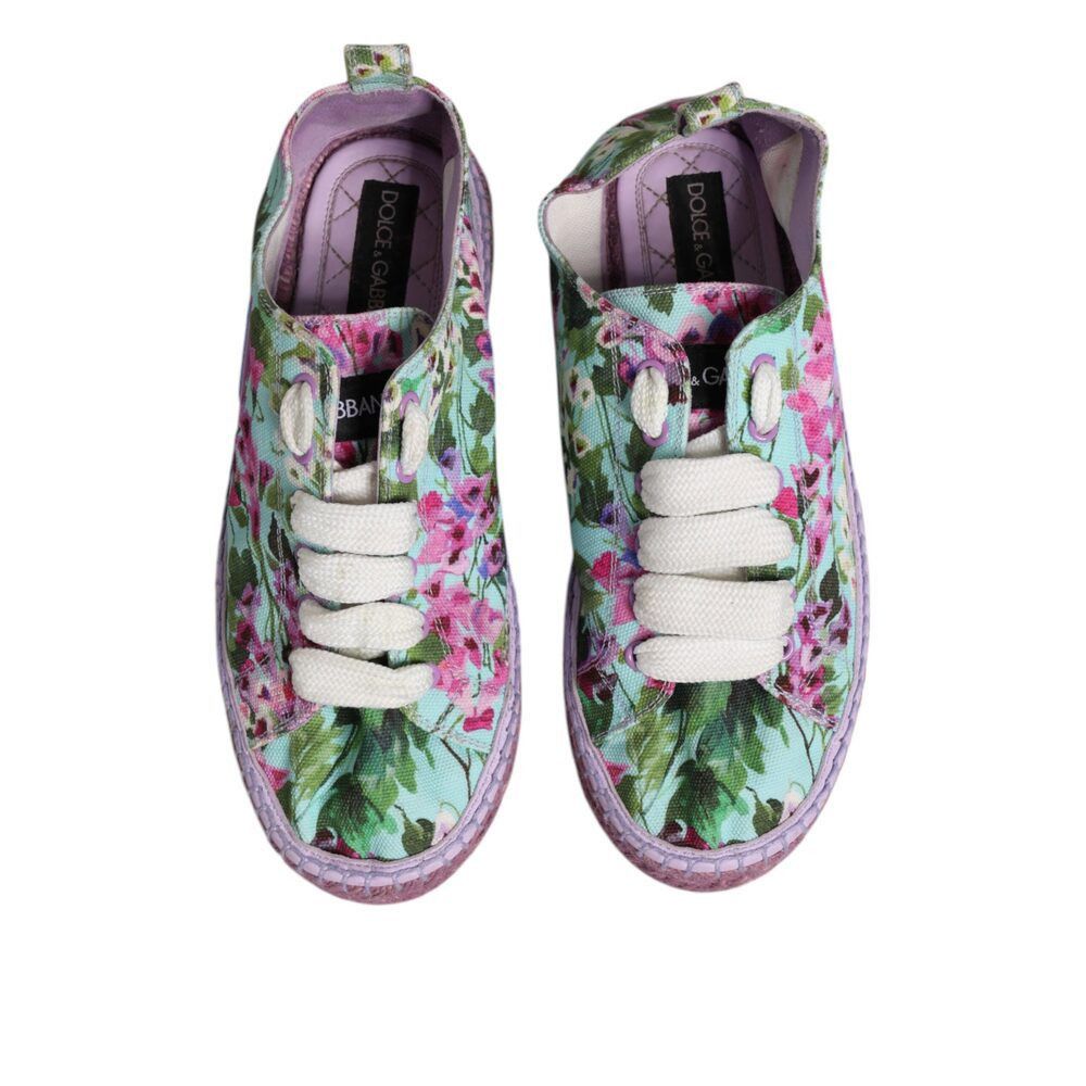 Dolce & Gabbana Dolce & Gabbana Multicolor Canvas Espadrilles Sneakers Shoes Size US 8 / IT 38 - 3 Thumbnail