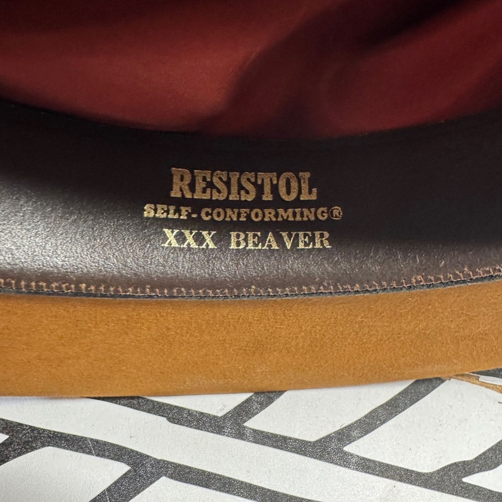 Other Men’s Resistol 3X Beaver Tall Pine Western Hat size 6 7/8 Size ONE SIZE - 5 Thumbnail