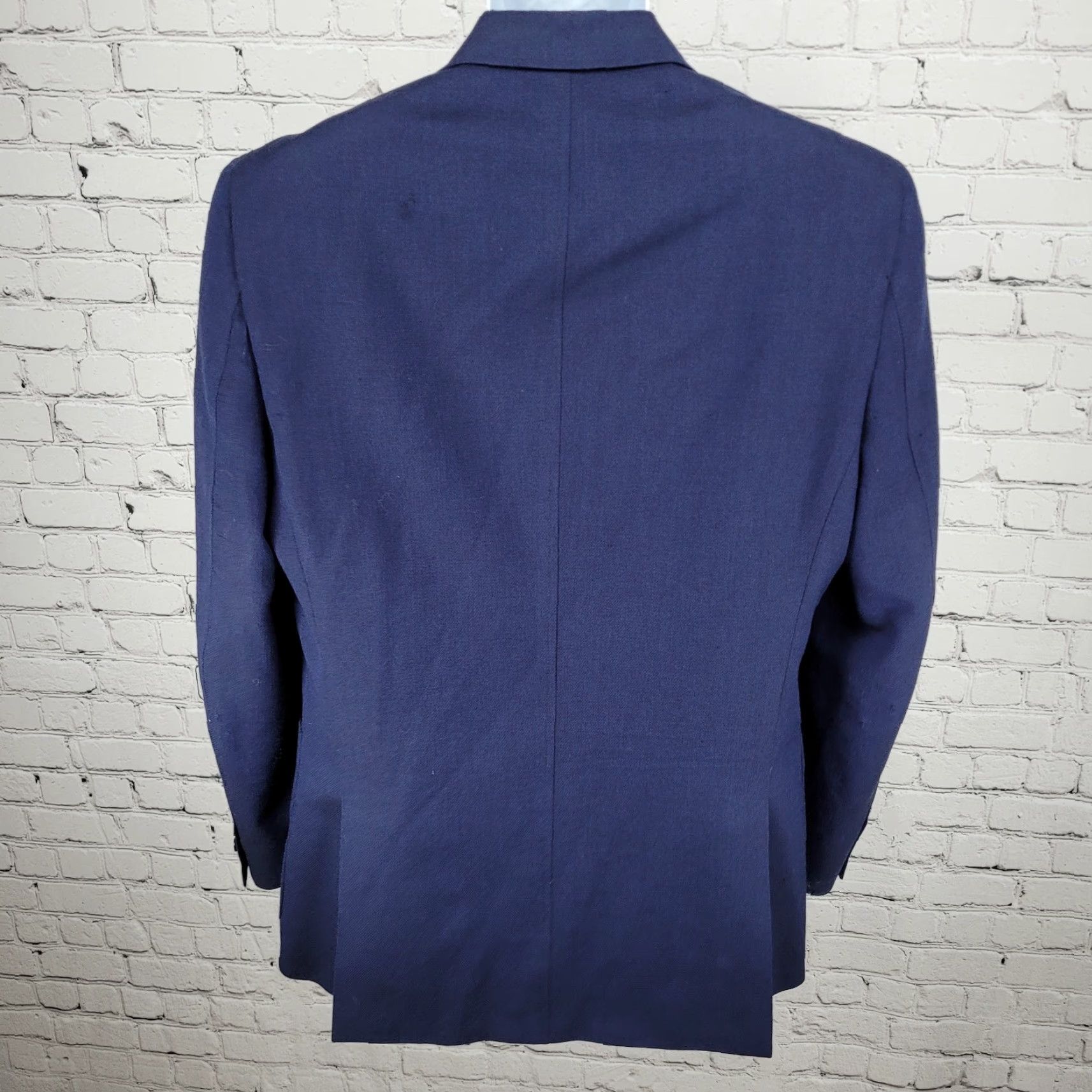 Saks Fifth Avenue Saks Fifth Avenue Blue Wool 2 Button Notch Blazer Sport Coat M Size 40R - 2 Thumbnail