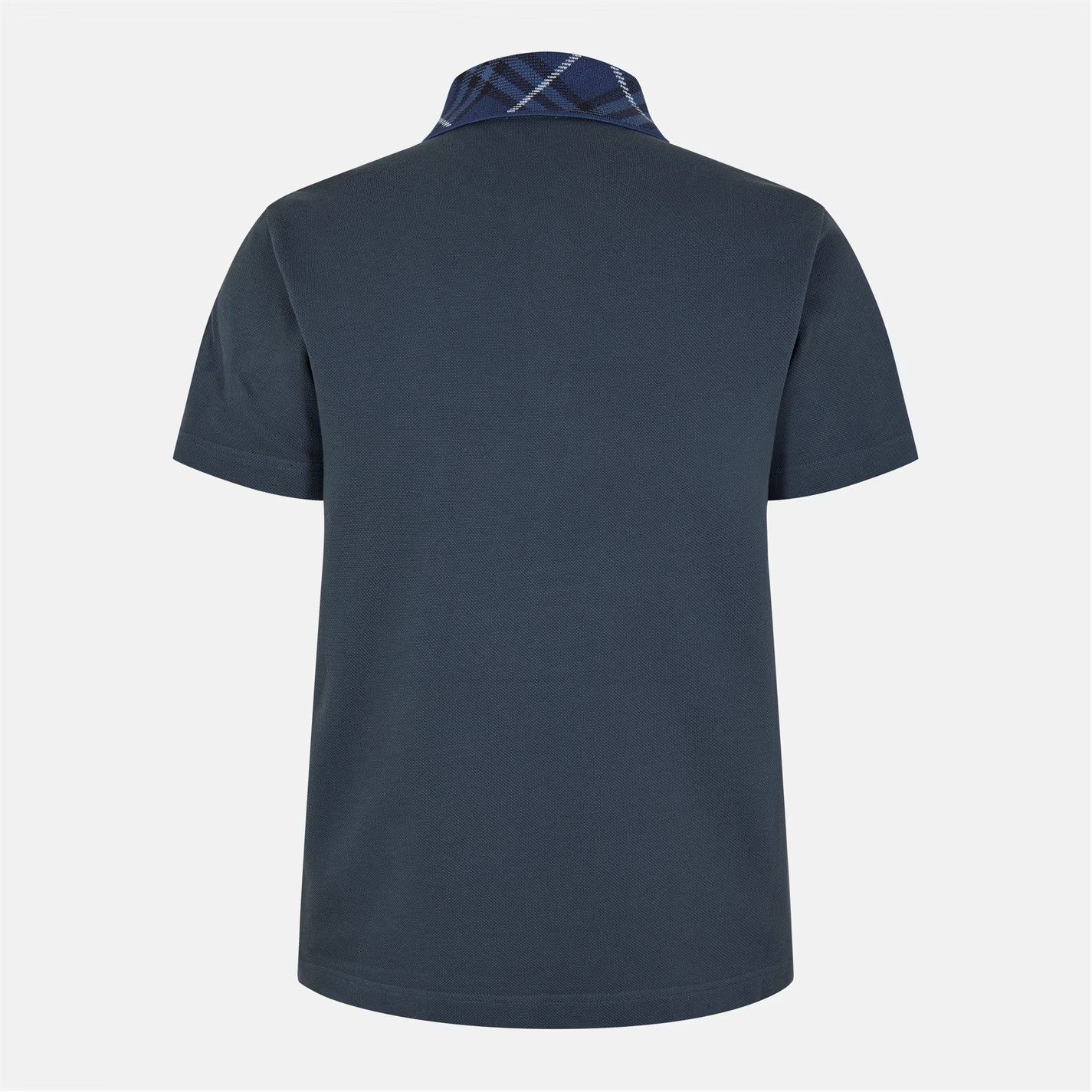 Burberry os11x0226 Check Short Sleeve Polo Shirt in Blue Size US M / EU 48-50 / 2 - 2 Thumbnail