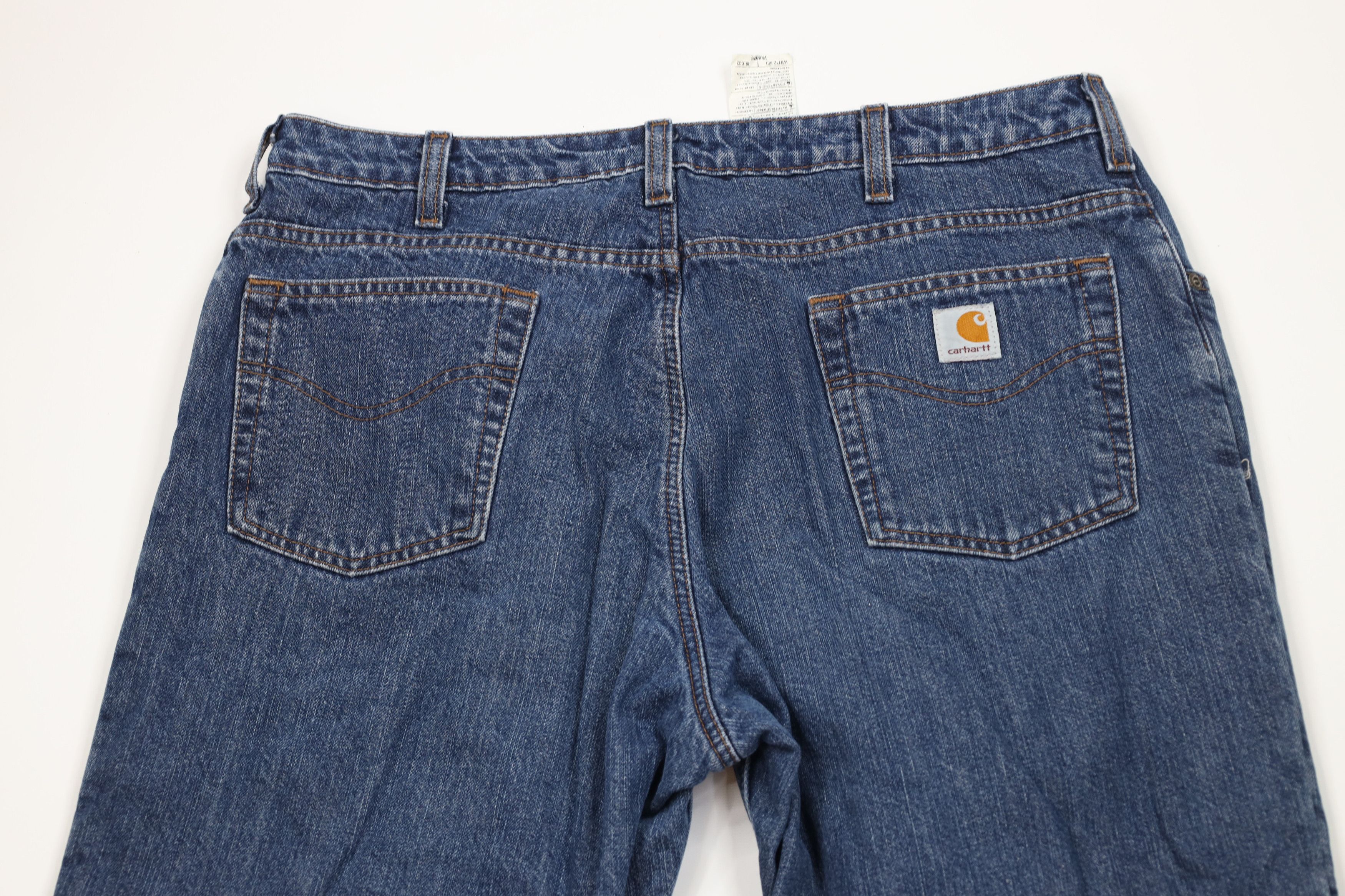 Carhartt Vintage Y2K Carhartt Lined Wide Leg Dungaree Jeans Blue Size 38" / US 16 / IT 52 - 11 Thumbnail