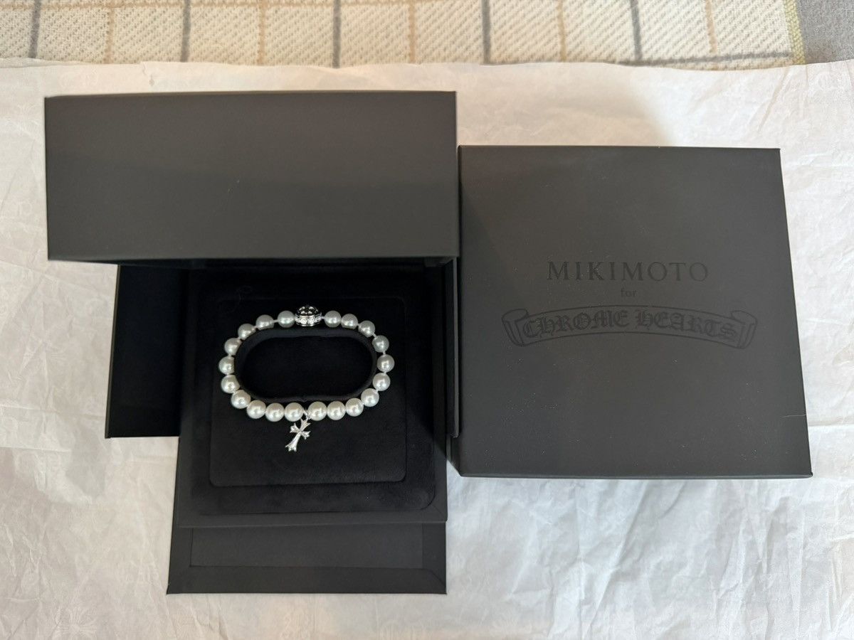 Chrome Hearts Chrome Hearts X Mikimoto 18K White Gold Akoya Pearl Bracelet Size ONE SIZE - 11 Thumbnail
