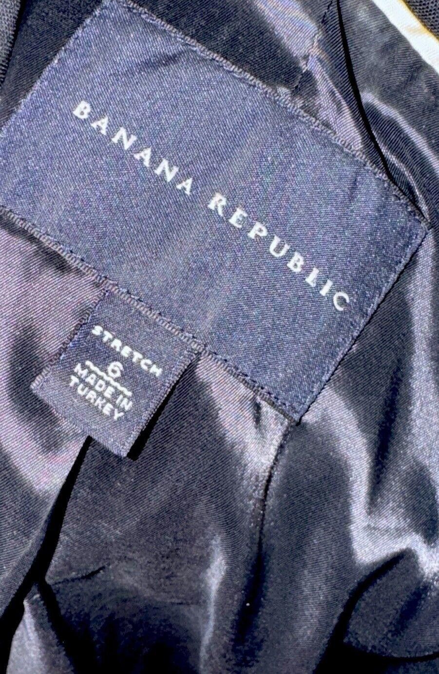 Banana Republic Banana Republic Black Stretch Wool Blend Jacket Sz 6 Size M / US 6-8 / IT 42-44 - 7 Thumbnail