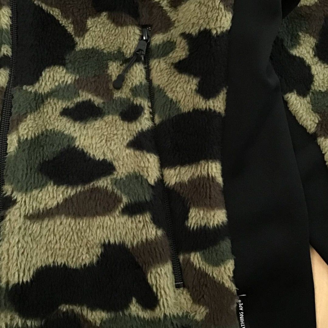 Bape BAPE Fleece jacket 1st camo green x black a bathing ape Size US M / EU 48-50 / 2 - 4 Thumbnail