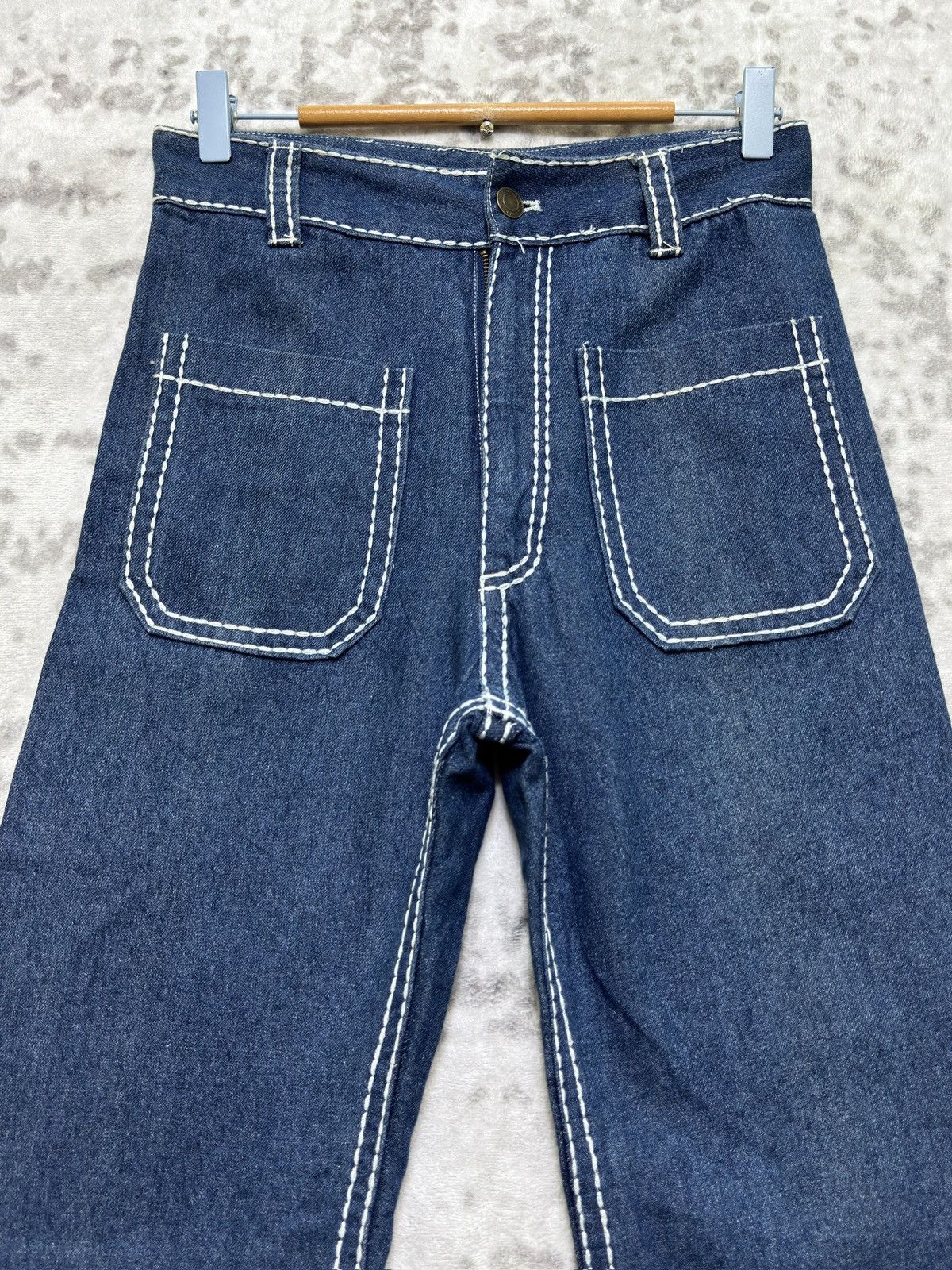 Vintage Dazzlin Flared Bootcut Y2K High Waist Unisex Denim Pants Size US 27 - 3 Thumbnail