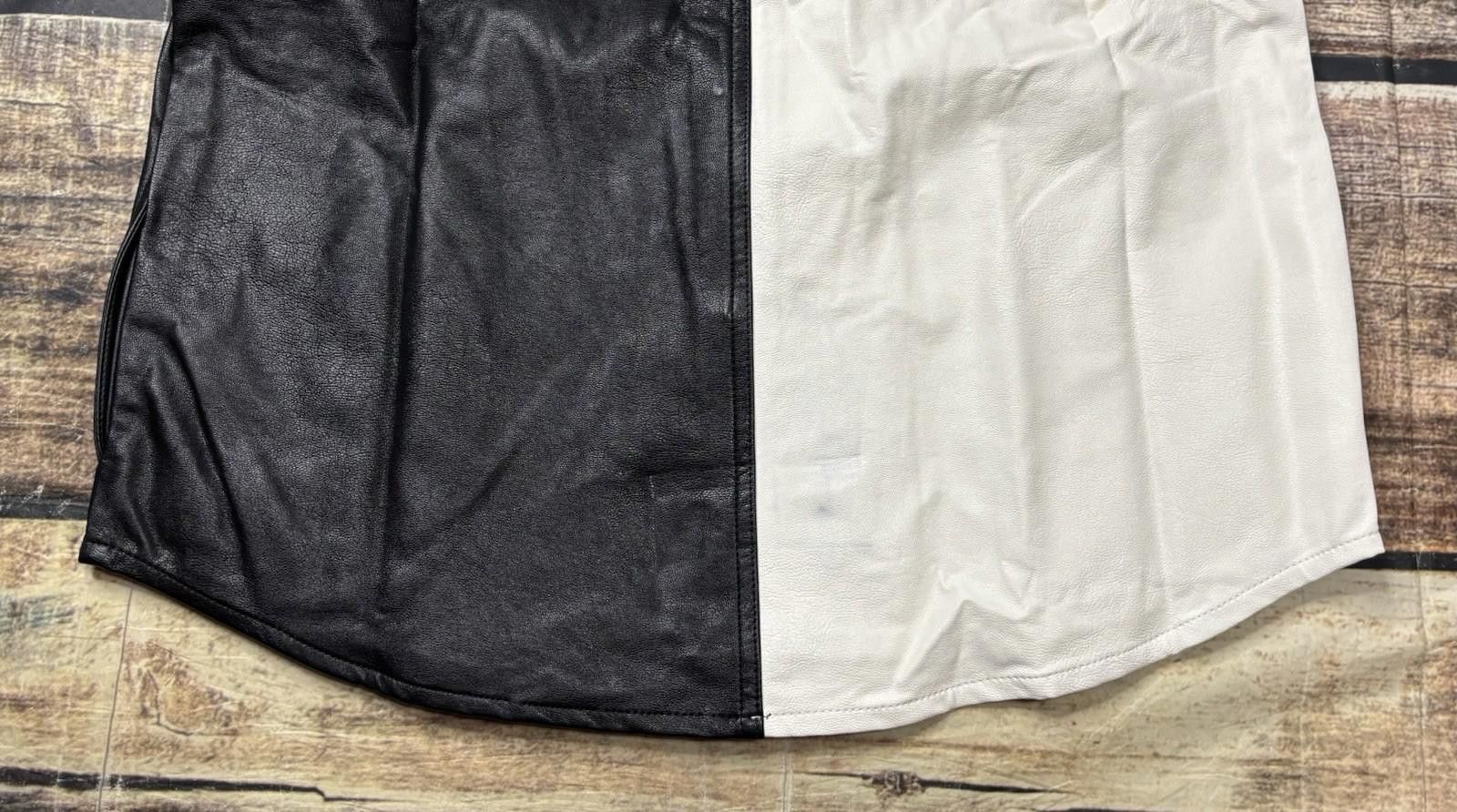 Other Le Lis Collection Jacket Womens S Faux Leather Colorblock Size S / US 4 / IT 40 - 7 Thumbnail