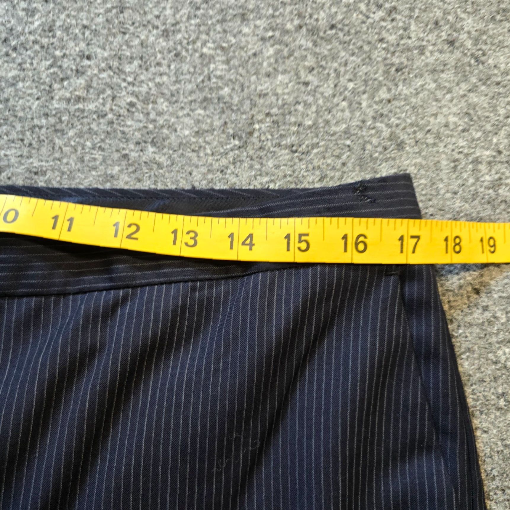 Massimo Dutti Massimo Dutti Pants Womens Size 12 Blue Pinstripe Wool Tapered Flat Front Career Dress Pants Womens Size 34" / US 12 / IT 48 - 6 Thumbnail