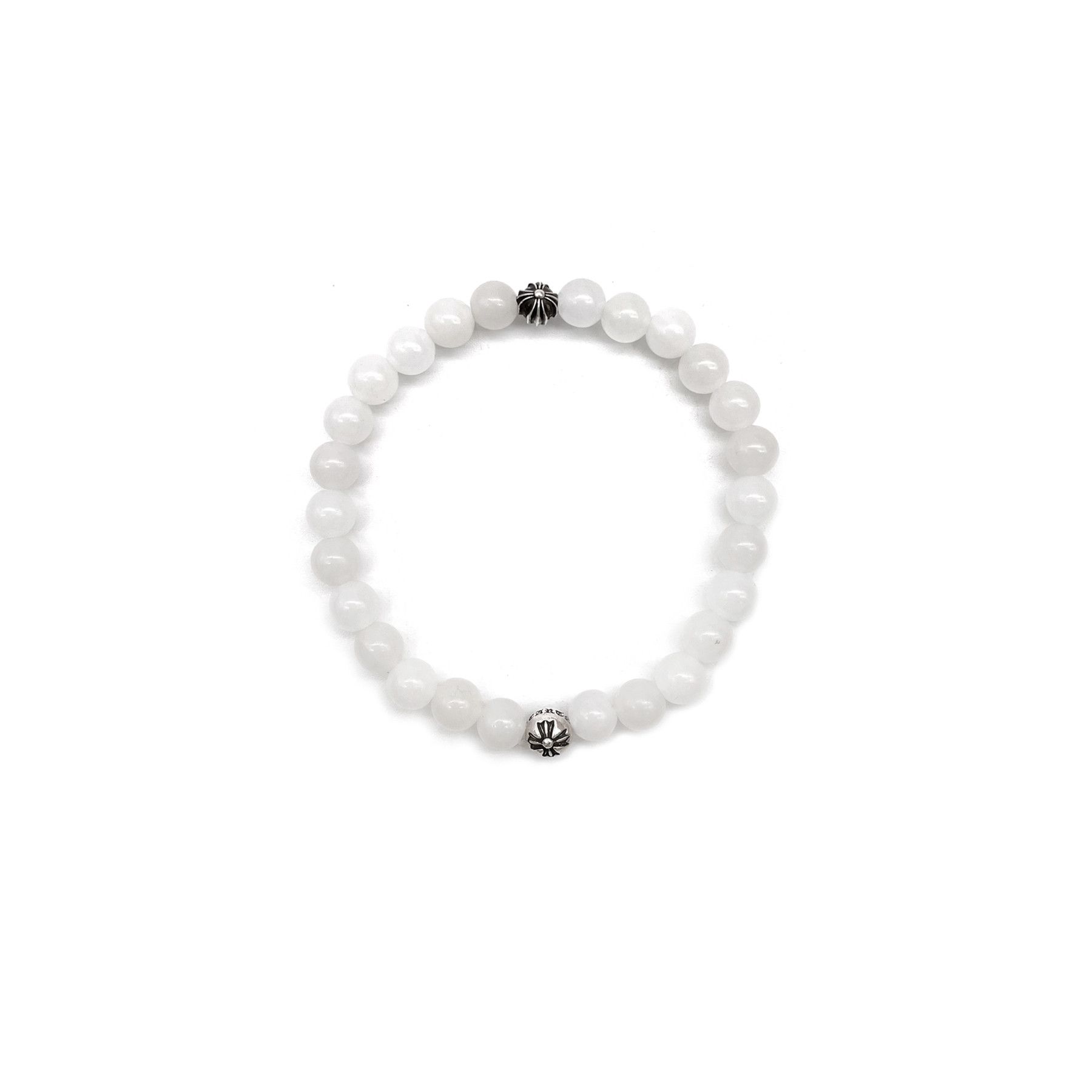 Chrome Hearts Chrome Hearts 6mm White Bead Bracelet Size ONE SIZE - 1 Thumbnail