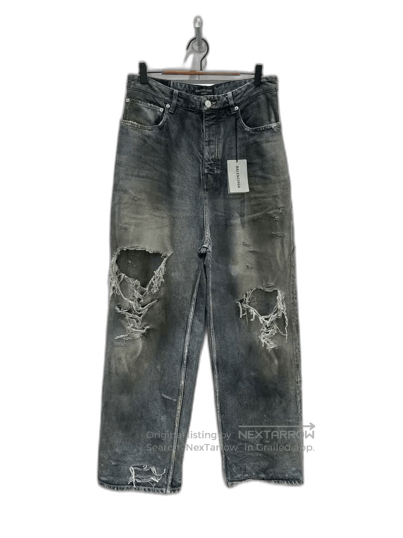 Balenciaga Balenciaga ice blue knife cuts jeans. Size US 28 / EU 44 - 1 Thumbnail