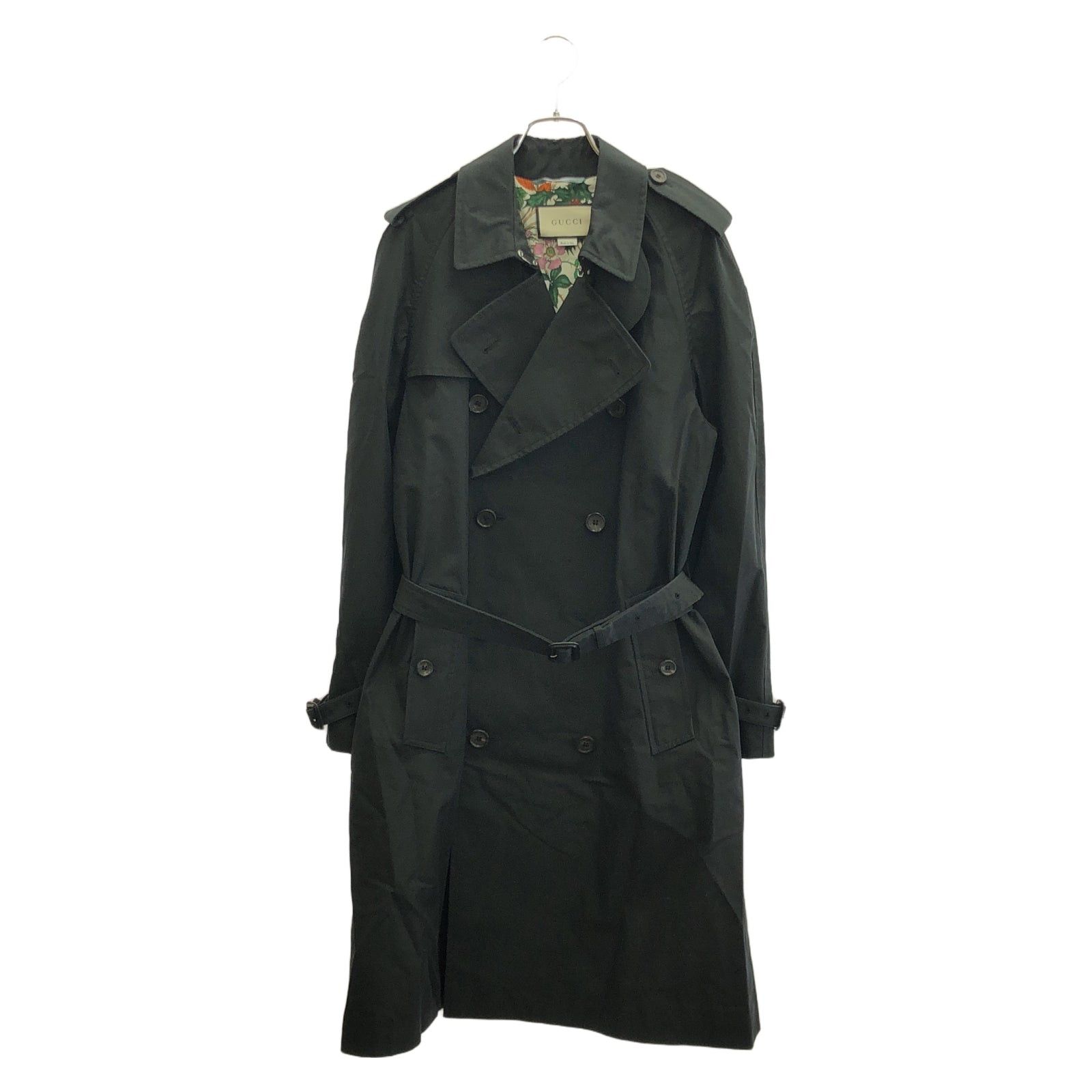 Gucci Gucci Trench Coat Cotton Black Size ONE SIZE - 1 Thumbnail
