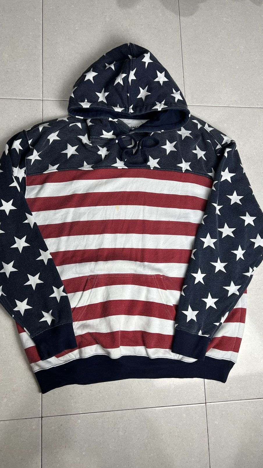 Vintage Hoodie Flag Very Nice Design Size US XL / EU 56 / 4 - 4 Thumbnail