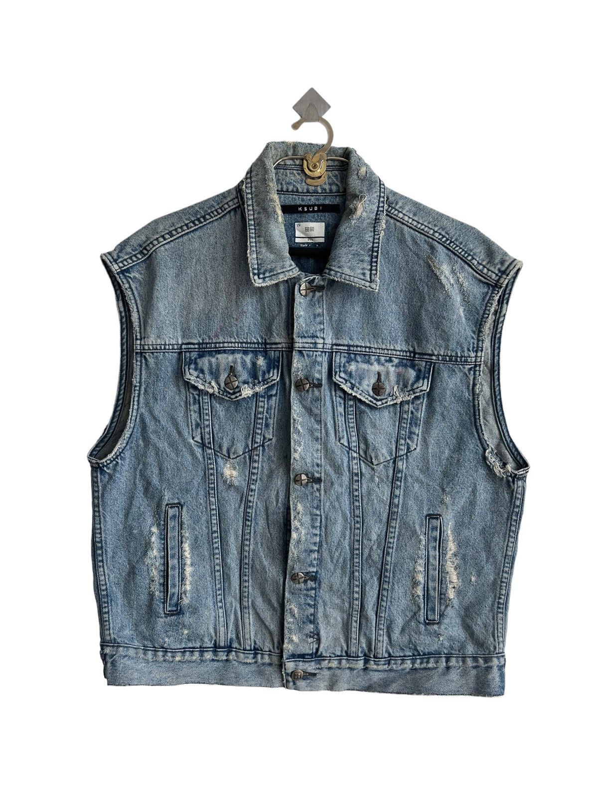 Vtg Ksubi 🇦🇺 Rockstar Denim Sleeveless Type-3 Trucker Jacket Denim Jackets