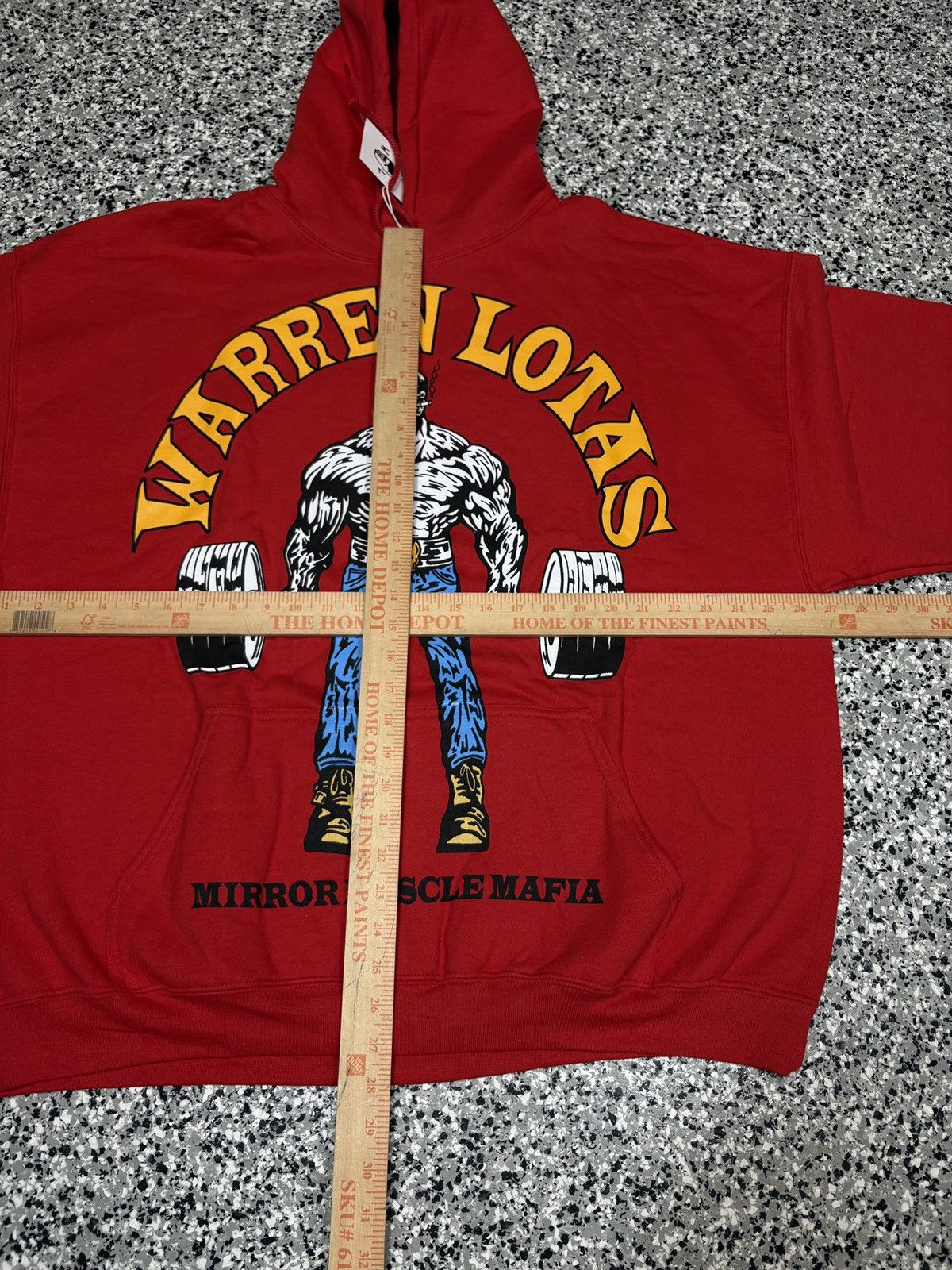 Warren Lotas 2024 Warren Lotas “Mirror Muscle Mafia” Red Hoodie Size XL Size US XL / EU 56 / 4 - 6 Thumbnail