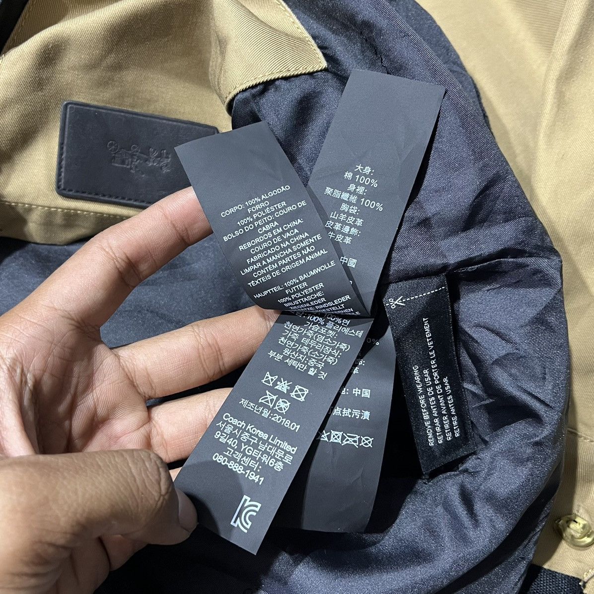 Coach × Designer RARE 👑 Coach Canvas Military Flight Jacket Size US M / EU 48-50 / 2 - 8 Thumbnail
