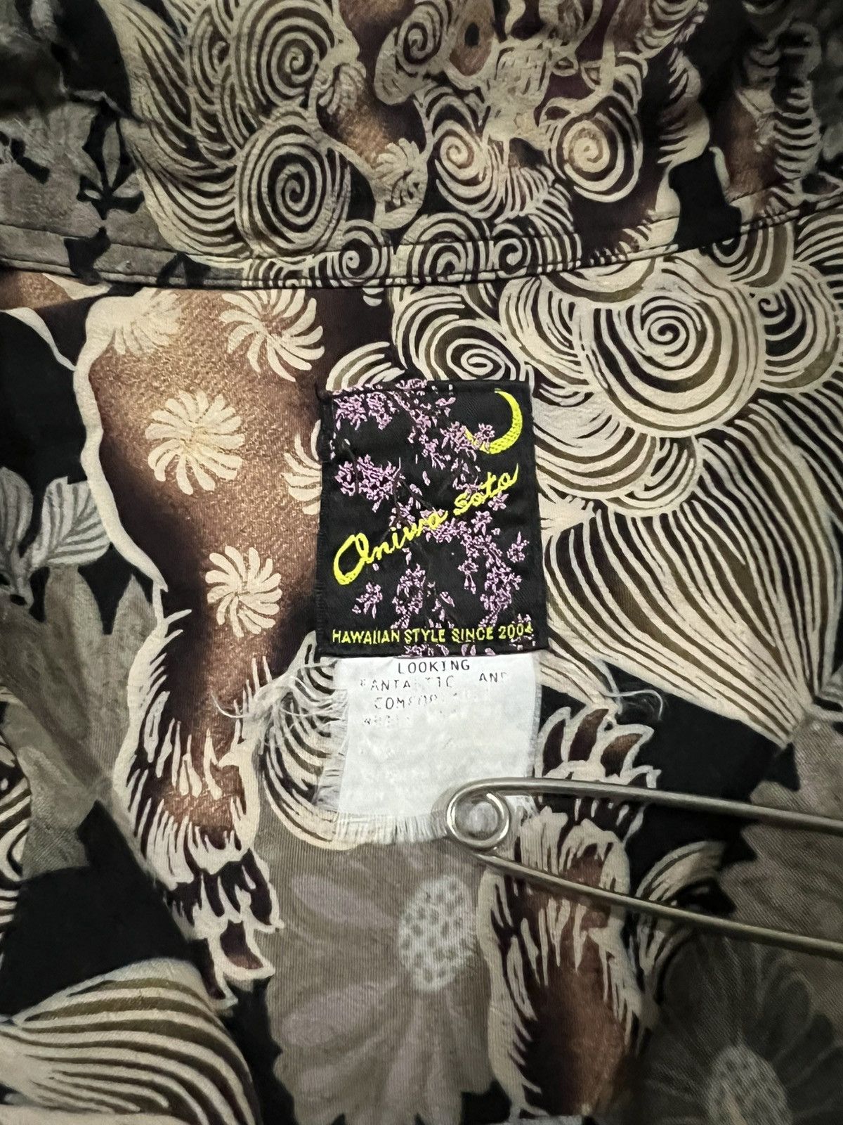 Sun Surf Vintage Japanese Dragon Mash Pocket Rayon Hawaiian Shirt Big Size US XXL / EU 58 / 5 - 5 Thumbnail