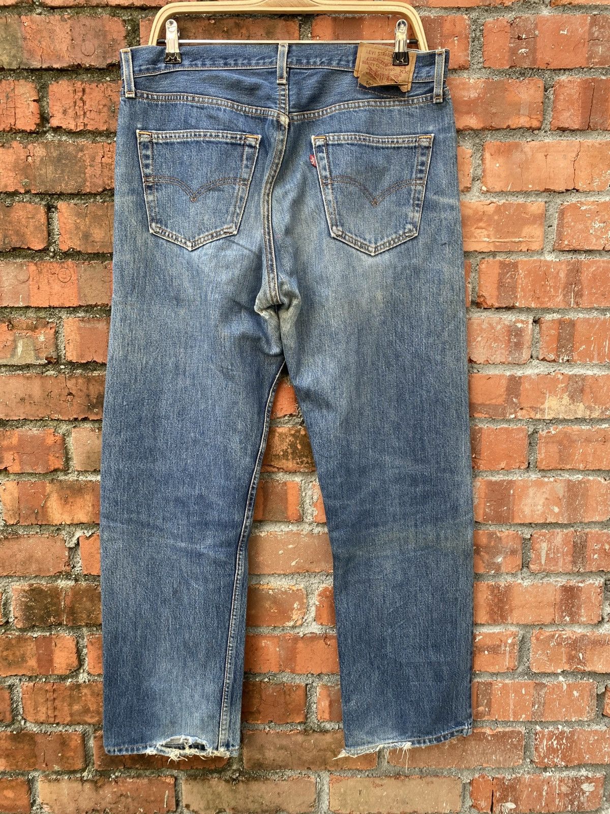 Levi's × Levi's Vintage Clothing × Vintage W35x29.5 Vintage levi's 501 made in USA distressed Size US 35 - 2 Thumbnail