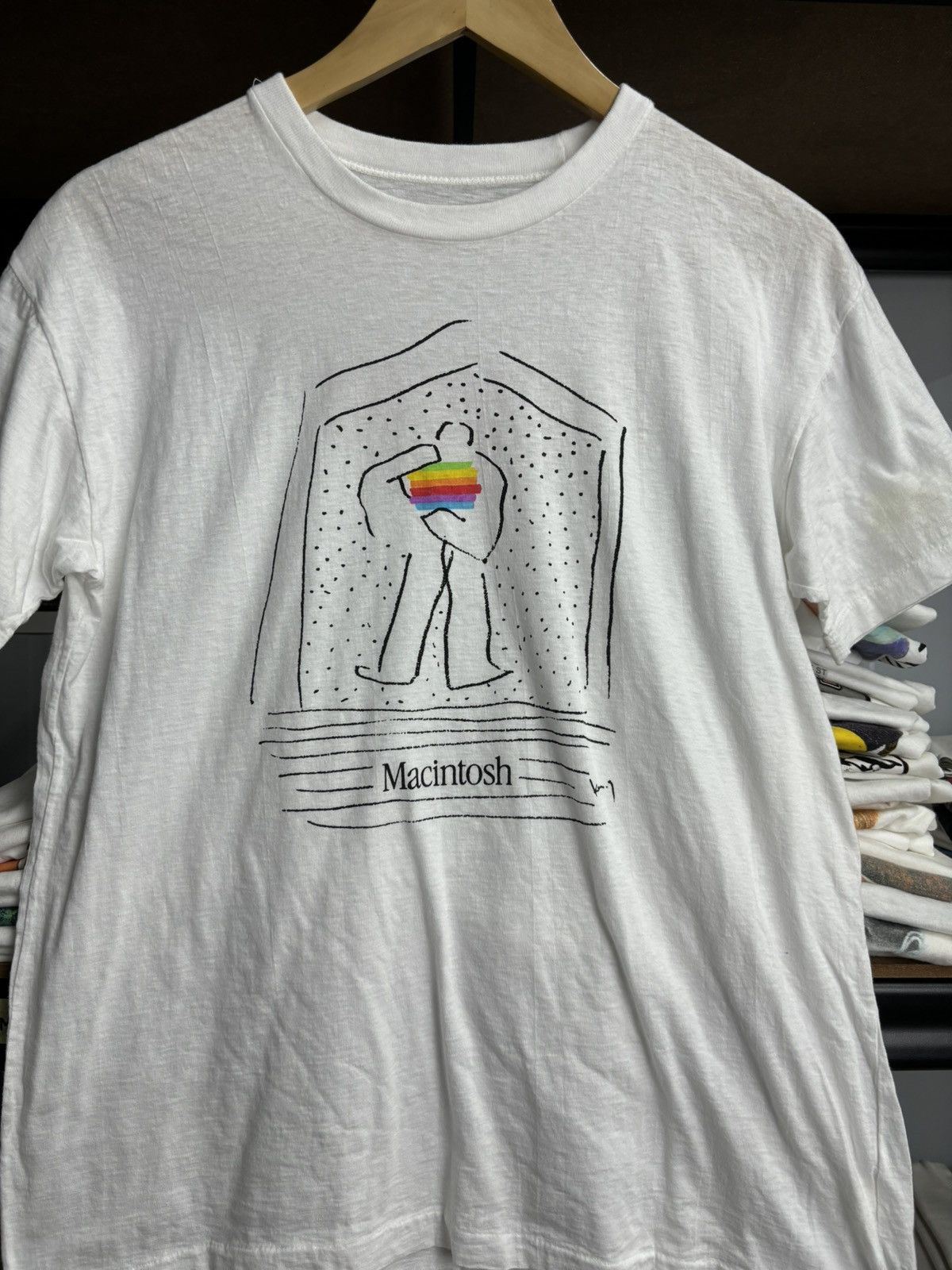 Apple × Vintage RARE! Vintage 90’s Apple Macintosh Promo Art Size US M / EU 48-50 / 2 - 3 Thumbnail