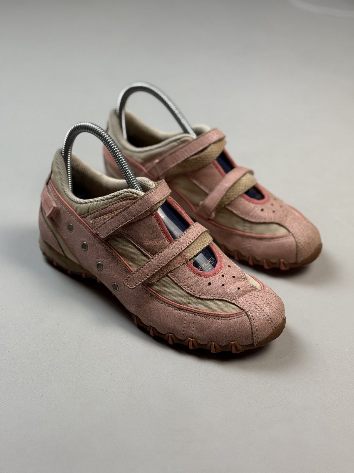 Diesel Vintage Y2K Leather Pink Straps Low Top Sneakers Ballets Size US 7 / IT 37 - 4 Thumbnail