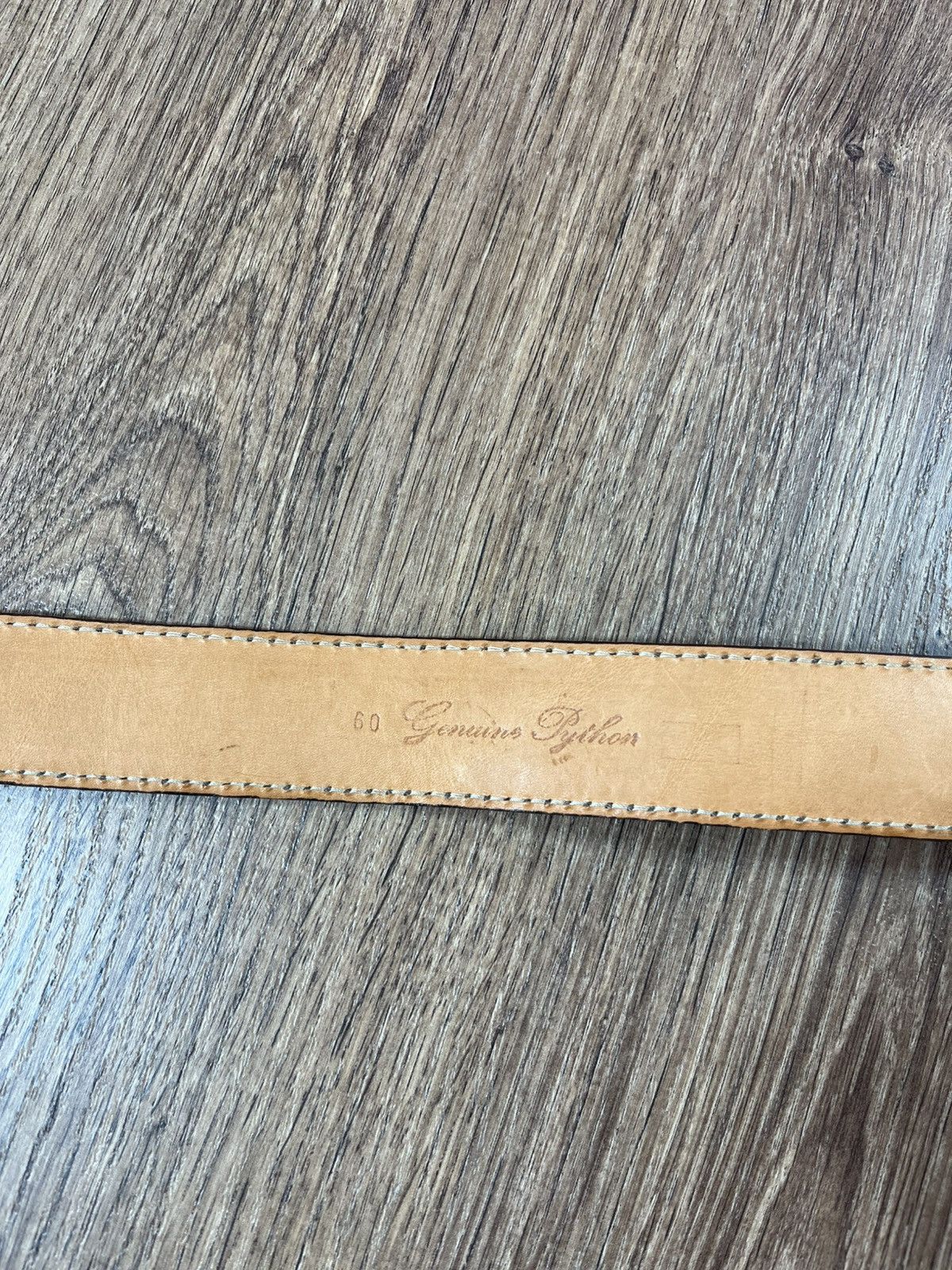 Leather Python Leather Reptile House Belt Prada Style Size ONE SIZE - 5 Thumbnail
