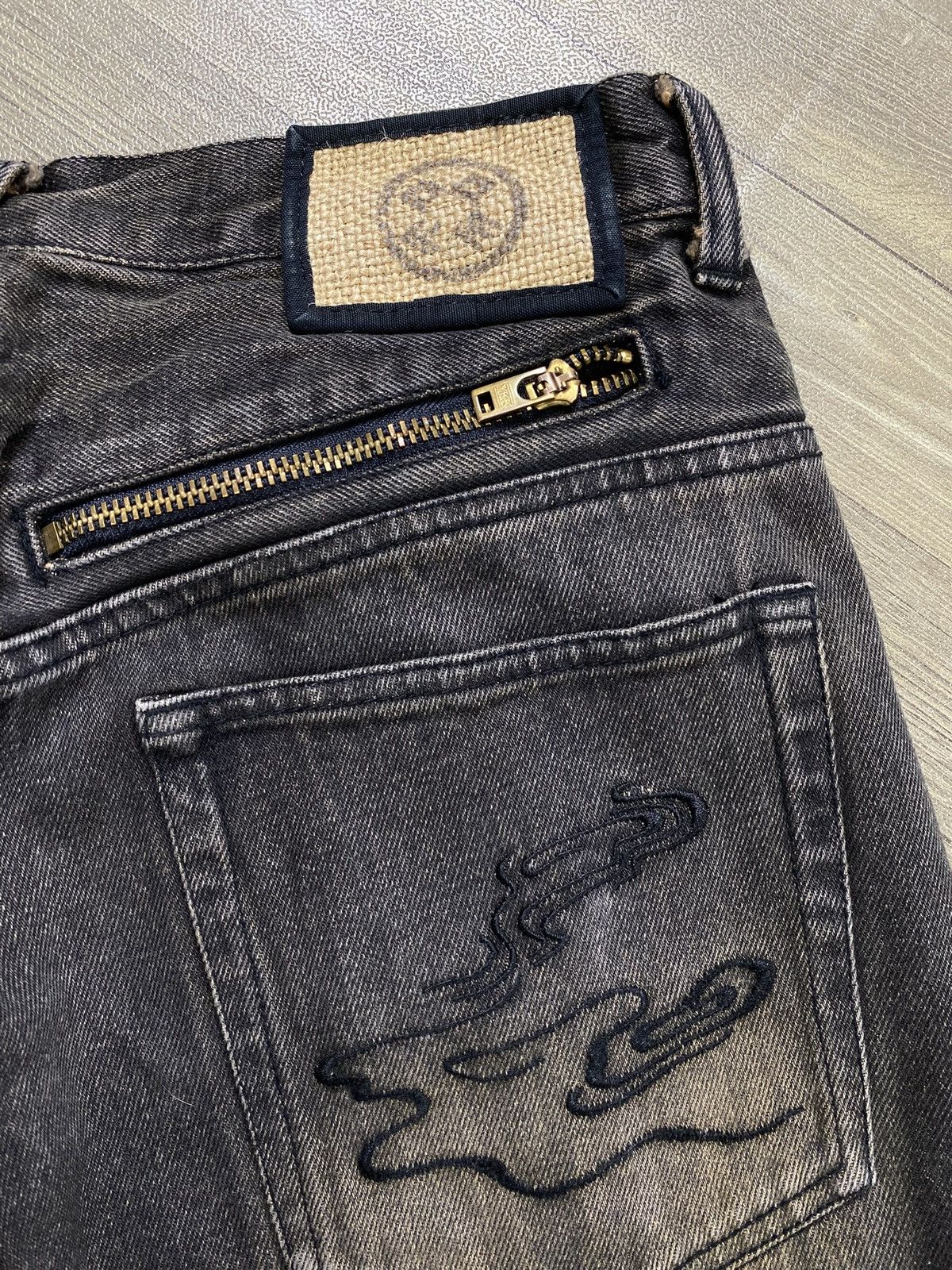 PPFM Vintage PPFM Sukajan Koi Fish Embroidery Samurai Style Jeans Size US 28 / EU 44 - 20 Thumbnail