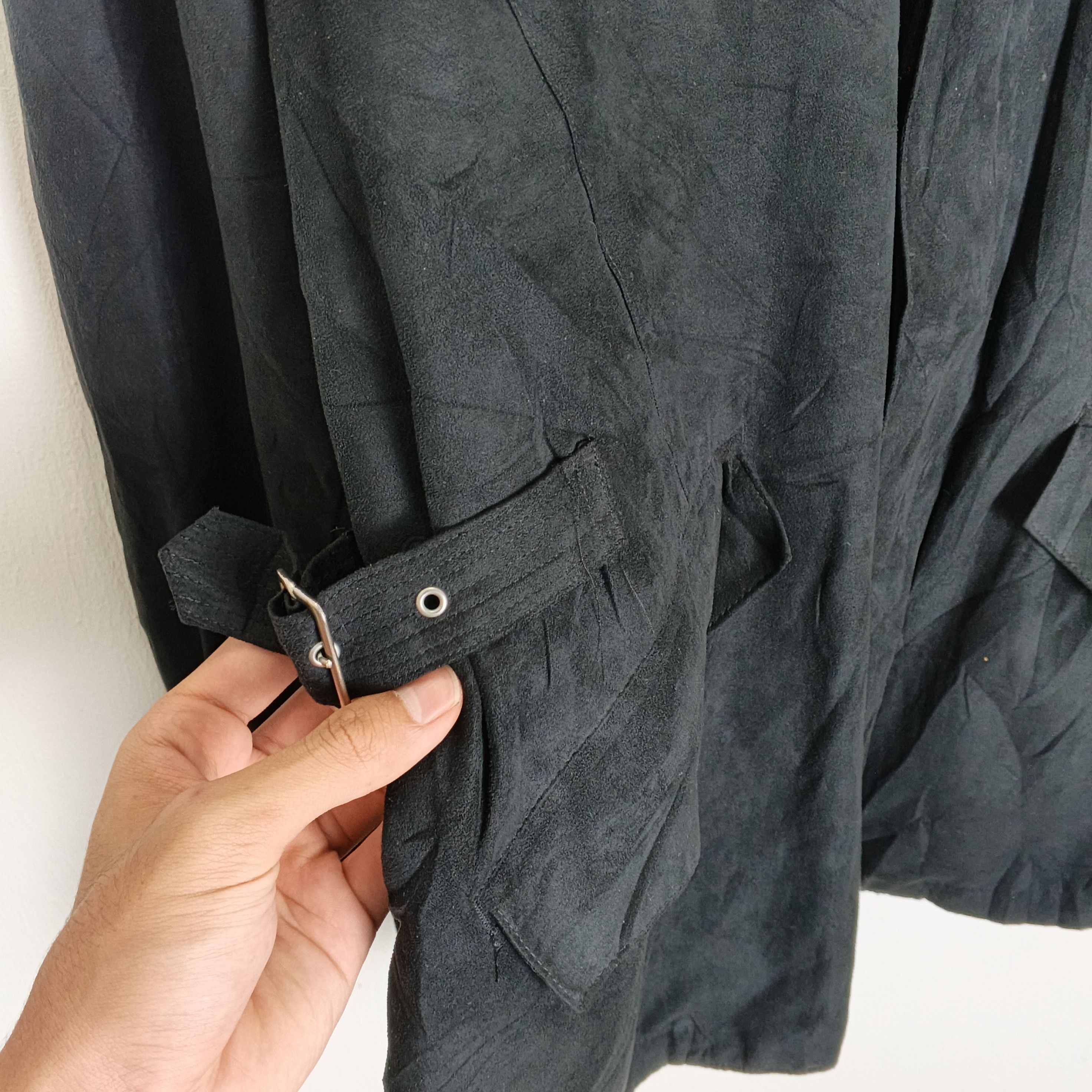 Yohji Yamamoto Vintage Kansai Yamamoto Faux Suede Buckle Jacket Size US L / EU 52-54 / 3 - 6 Thumbnail