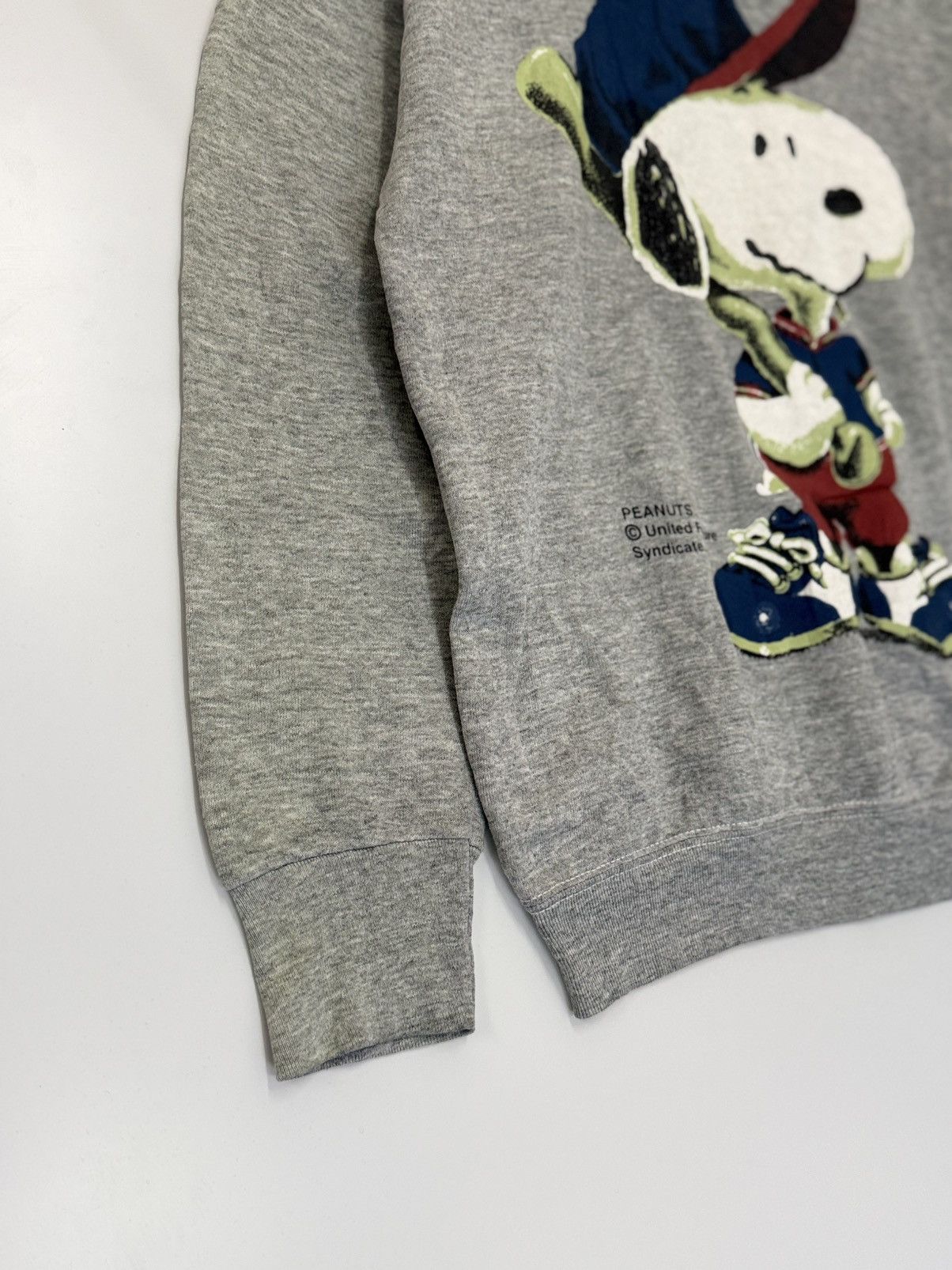 Peanuts 🔥 Vintage Snoopy Peanuts Baseball Sweatshirt in Grey Size US S / EU 44-46 / 1 - 4 Thumbnail