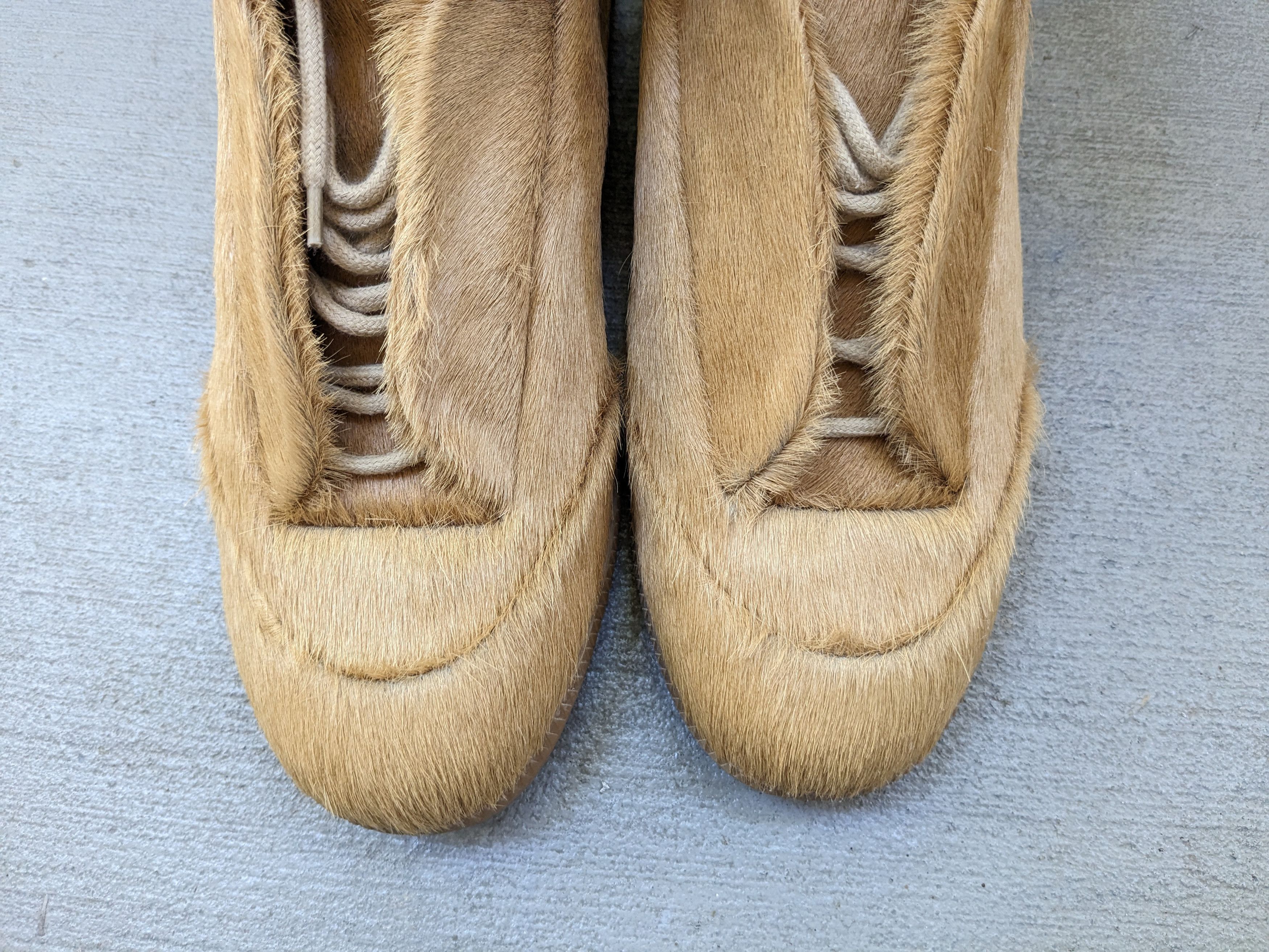 Maison Margiela Maison Margiela Future Pony Hair 9 42 Leather High Tops Tan Size US 9 / EU 42 - 5 Thumbnail