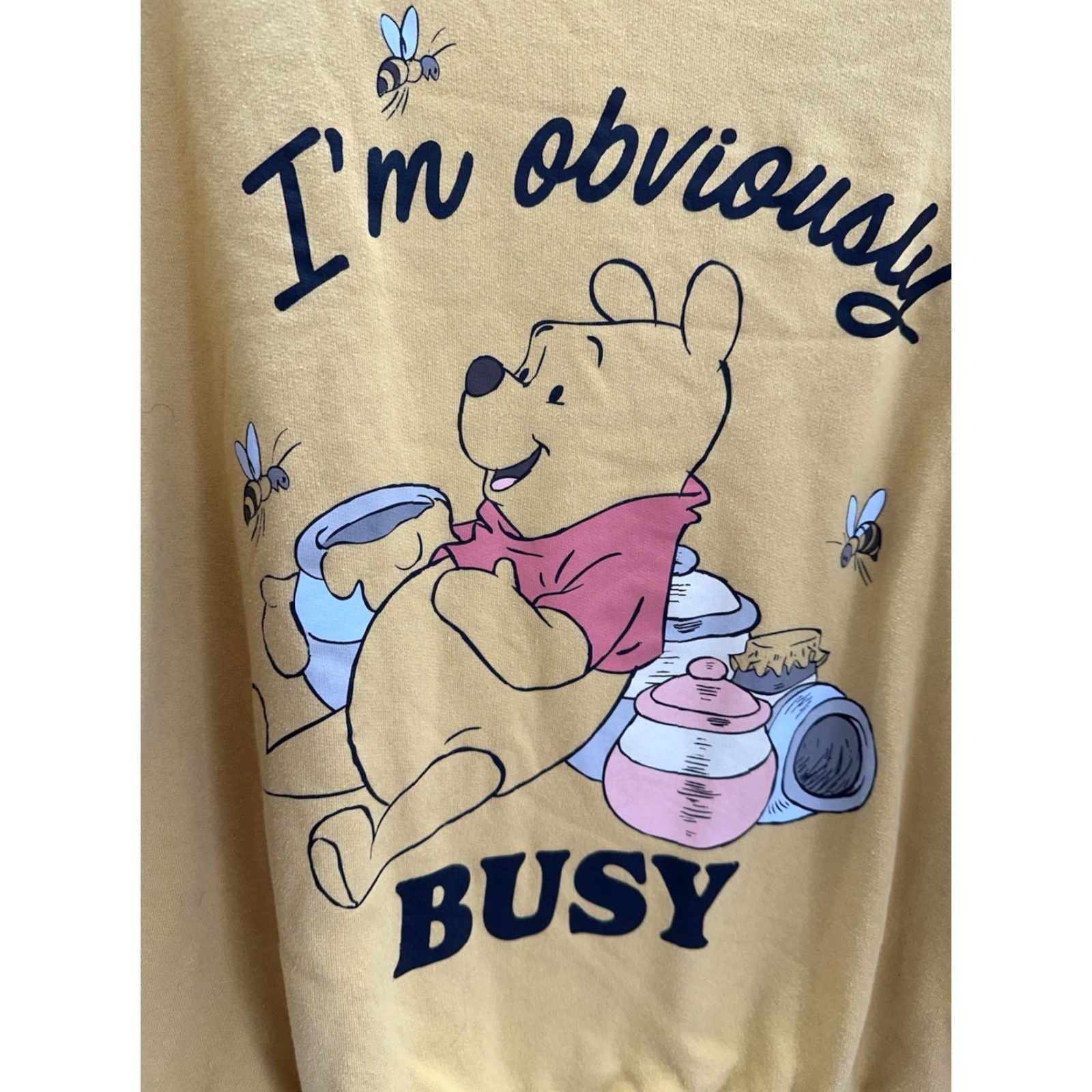 Disney Disney Womens Sweatshirt 3XL Yellow Winnie the Pooh Crewneck Graphic Sweatshirt Casual Winter Fall Spring All Seasons Pullover Disney Girls Womens Size XXL / US 16-18 / IT 52-54 - 2 Thumbnail