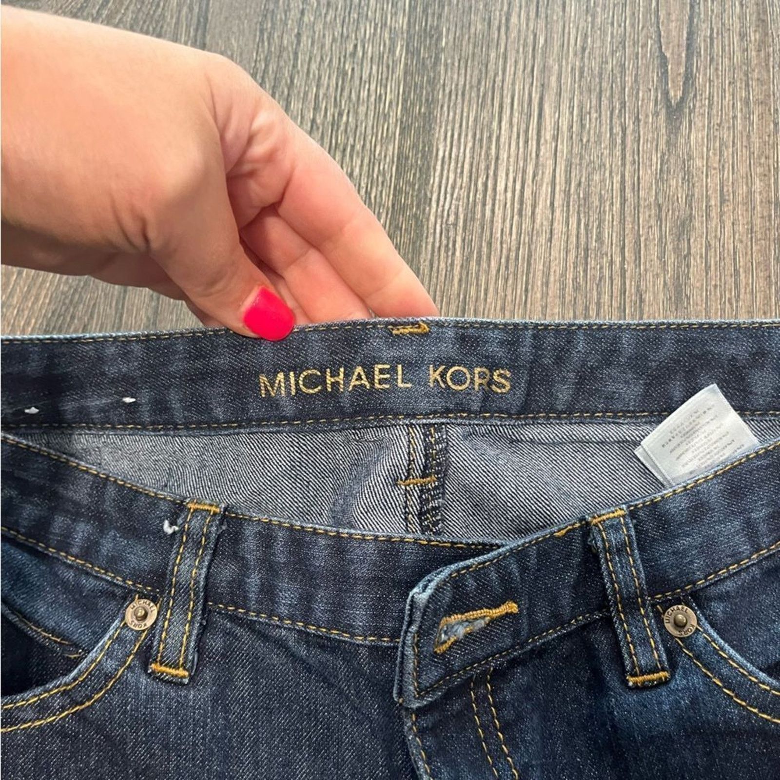 Michael Kors Michael Kors Dark Wash Denim Jeans Flare Leg Size 8 Size 30" / US 8 / IT 44 - 5 Thumbnail