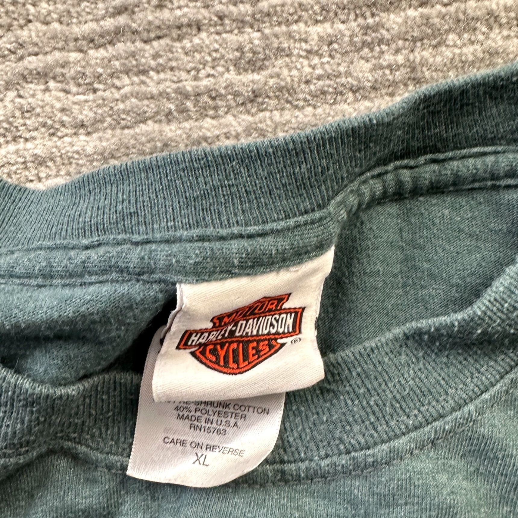 Harley Davidson Harley Davidson Shirt Mens Extra Large Green Double Flame Daytona Size US XL / EU 56 / 4 - 7 Thumbnail