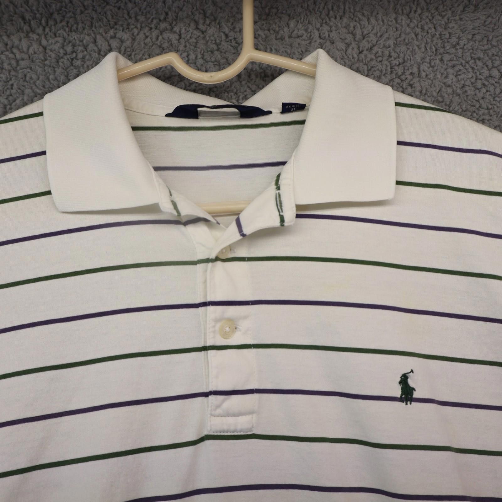 Other Polo Golf Ralph Lauren Pima Cotton Stripe White Eagle Brook Size US L / EU 52-54 / 3 - 2 Thumbnail