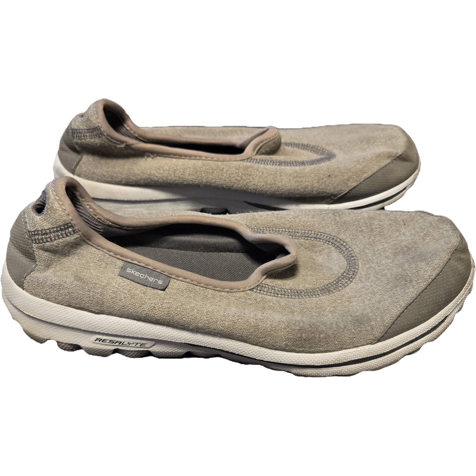 SKECHERS Skechers Women Go Walk Gray Textile Slip-On Walking Shoes 8 Size US 8 / IT 38 - 2 Thumbnail
