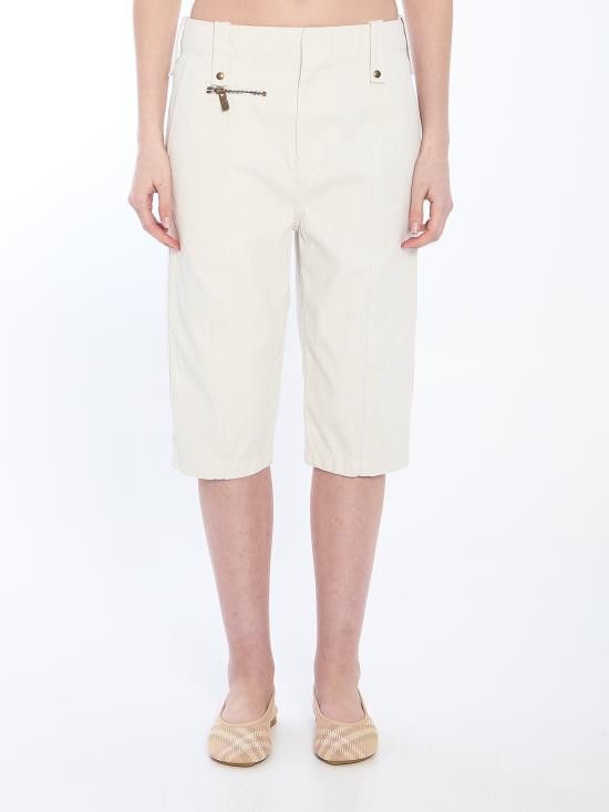 Burberry BURBERRY Women Shorts & Burmudas 8107668 WHITE Size 26" / US 2 / IT 38 - 1 Thumbnail