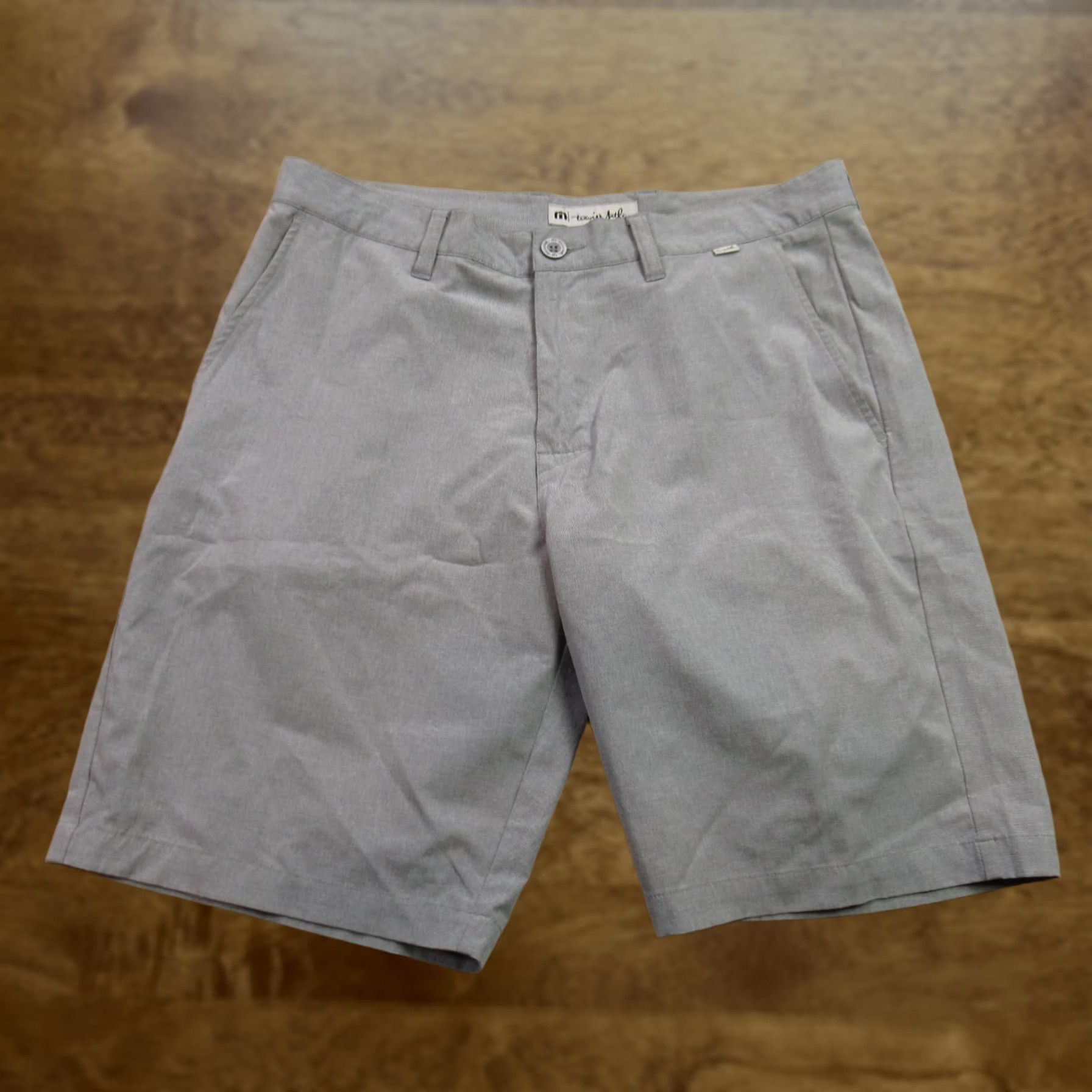 TravisMathew Travis Mathew Chino Shorts Mens 34 Gray Lightweight Casual Pockets Button Size US 34 / EU 50 - 1 Thumbnail